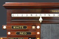 Billiard Snooker Life Pool Scorer Marker circa 1860 English Victorian Mahogany