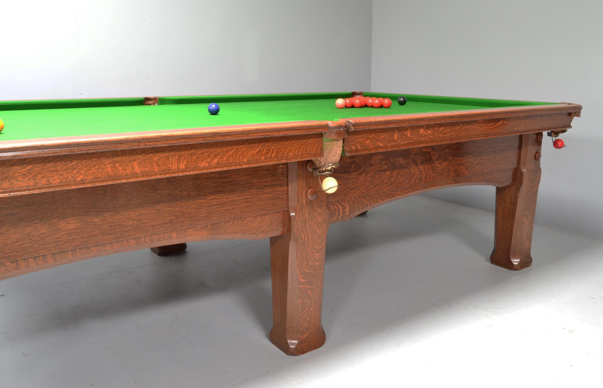 British Billiard Snooker or Pool table Arts & Crafts For Sale