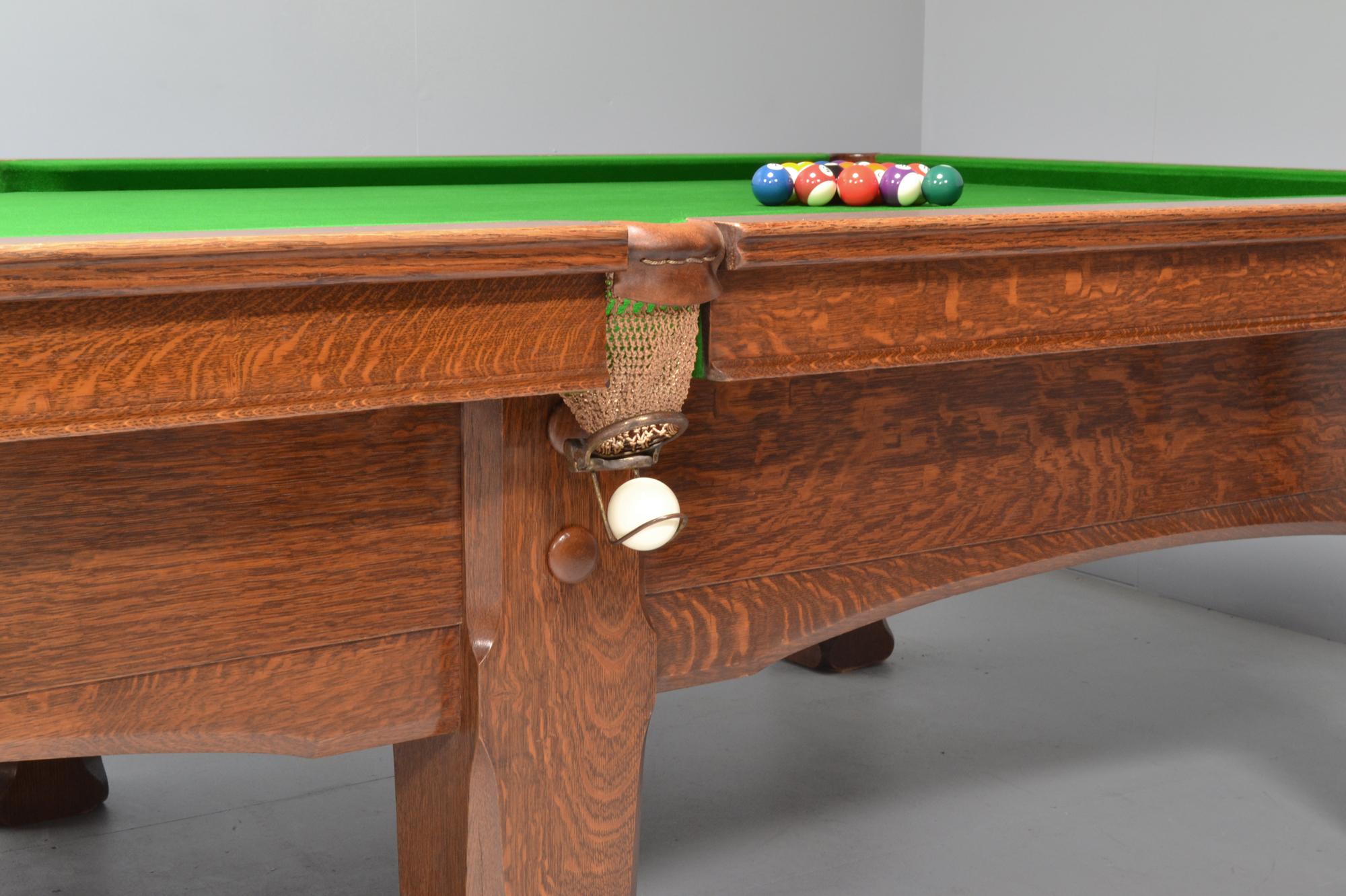 20th Century Billiard Snooker or Pool table Arts & Crafts For Sale