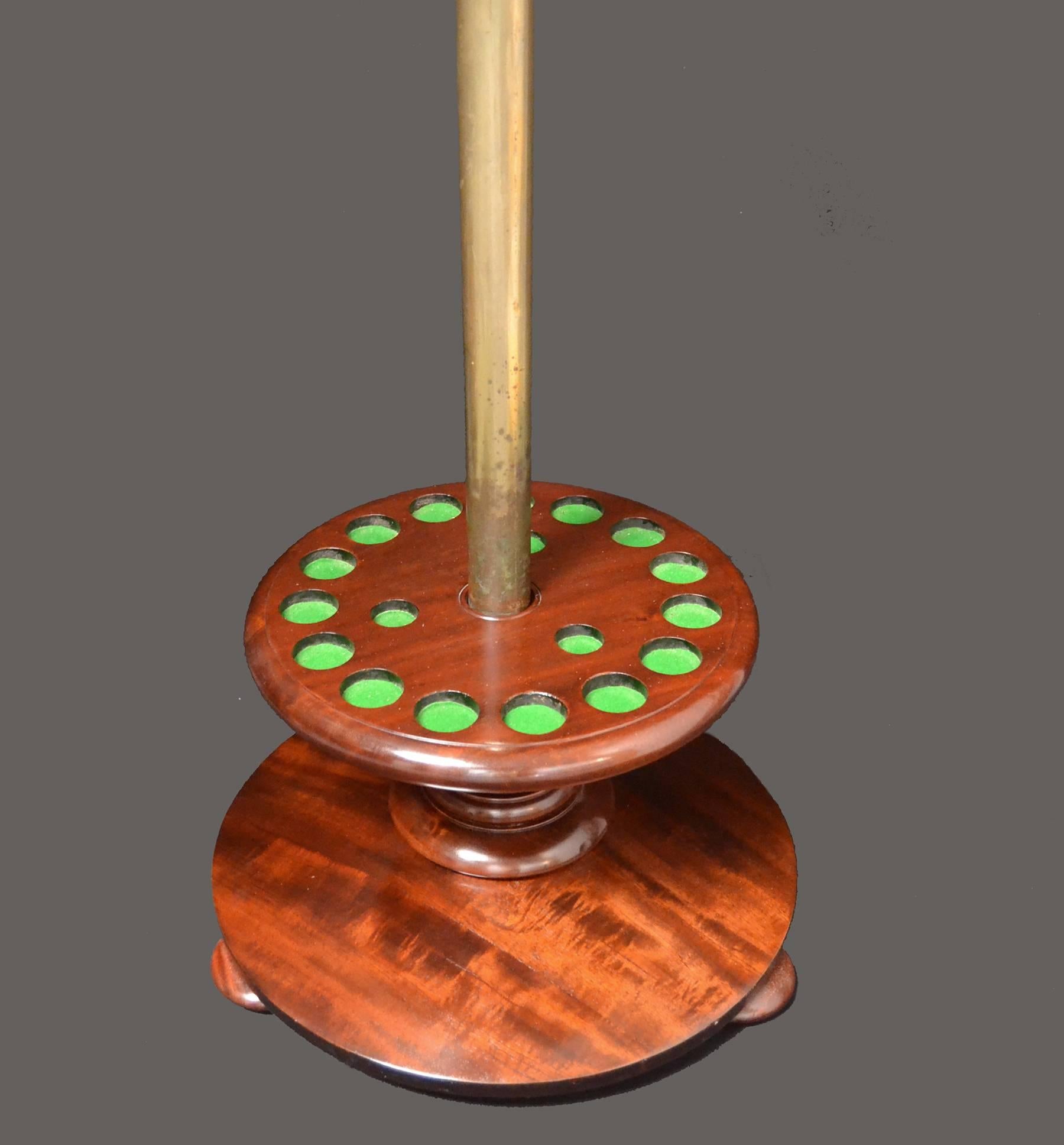 Victorian Billiard Snooker Pool Cue Revolving Freestanding Stick Carousel For Sale