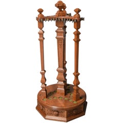 Billiard, Snooker, POOL Cue Stand Solid English Oak, circa 1890