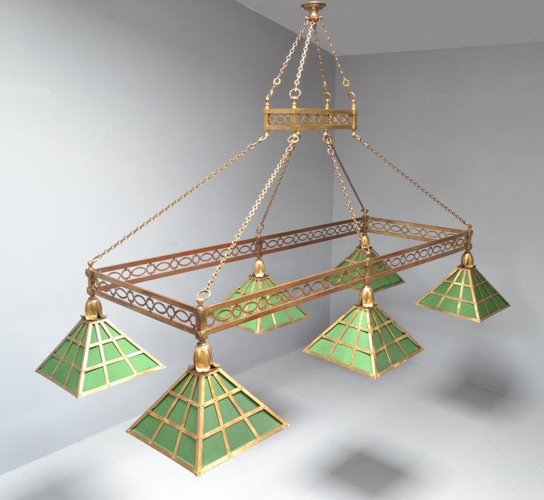 Billiard Snooker Pool Table Light Fitting Ornate Detailing For Sale at