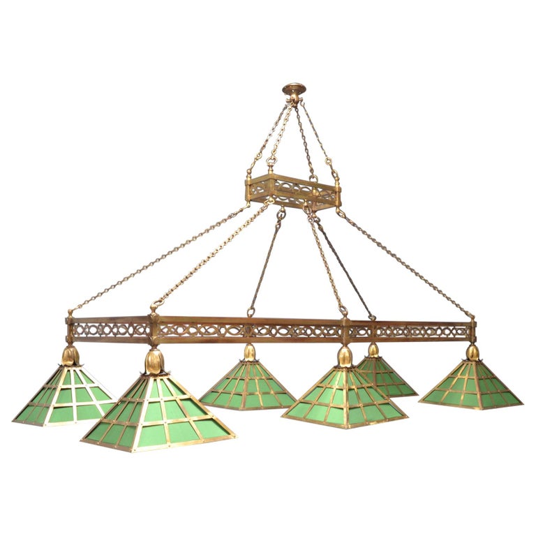 Billiard Snooker Pool Table Light Fitting Ornate Detailing For Sale at