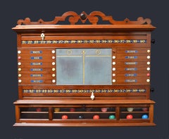 Billiard Snooker Pool Table Scoring Cabinet Marker Victorian, English, 1870