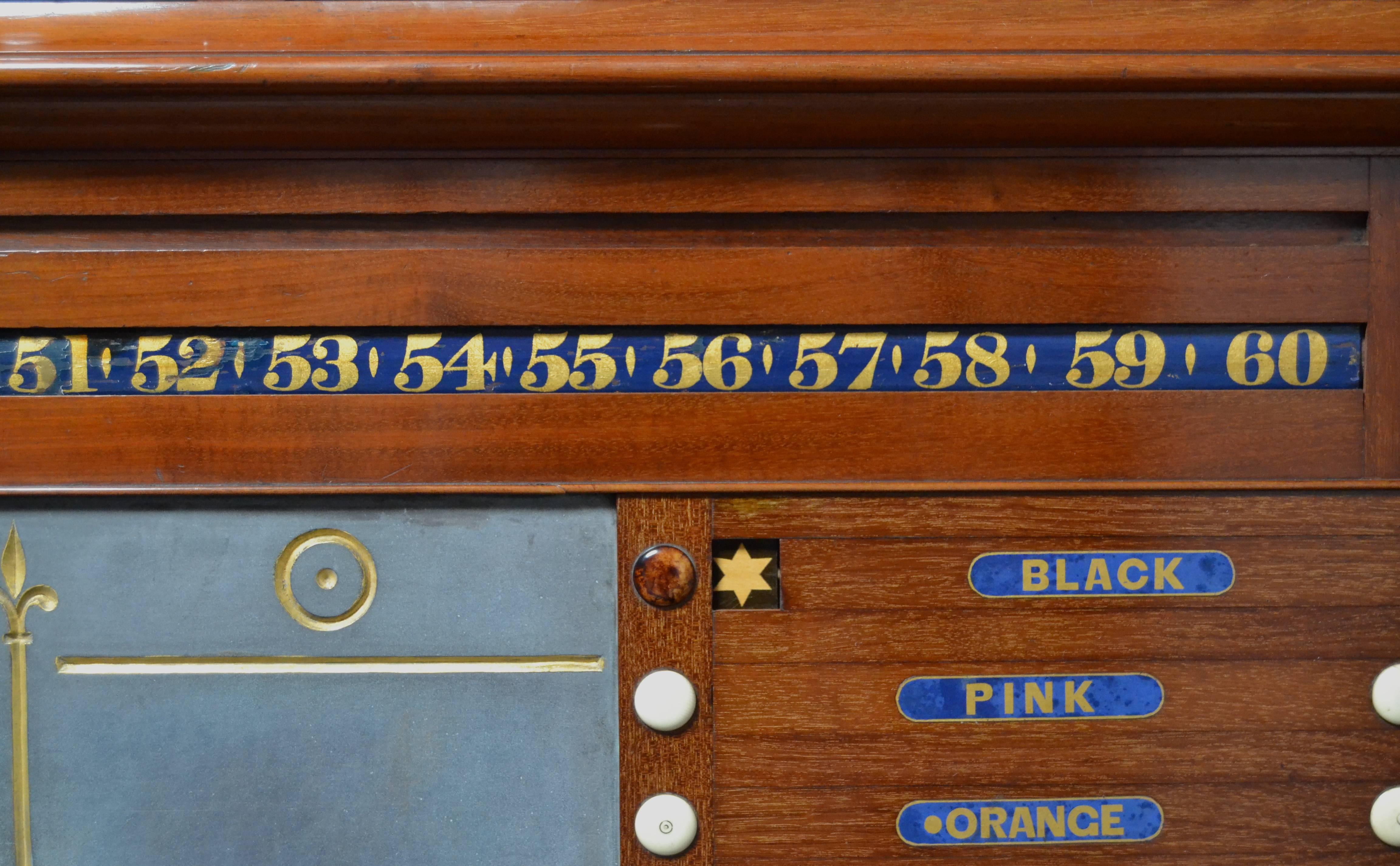 British Billiard Snooker Pool Table Scoring Cabinet Marker Victorian, English, 1870 For Sale