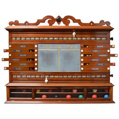 Antique Billiard Snooker Pool Table Scoring Cabinet Marker Victorian, English, 1870