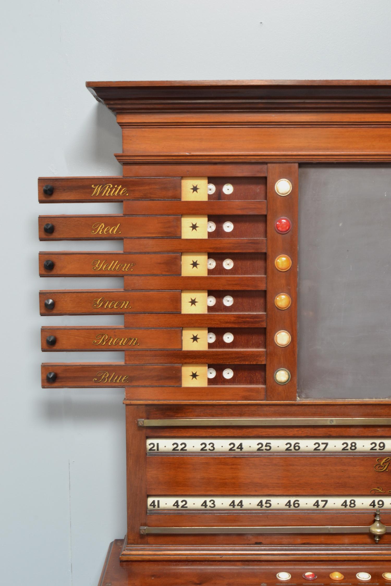 Billiard Snooker Scoring Cabinet Victorian In Good Condition For Sale In Radstock, GB