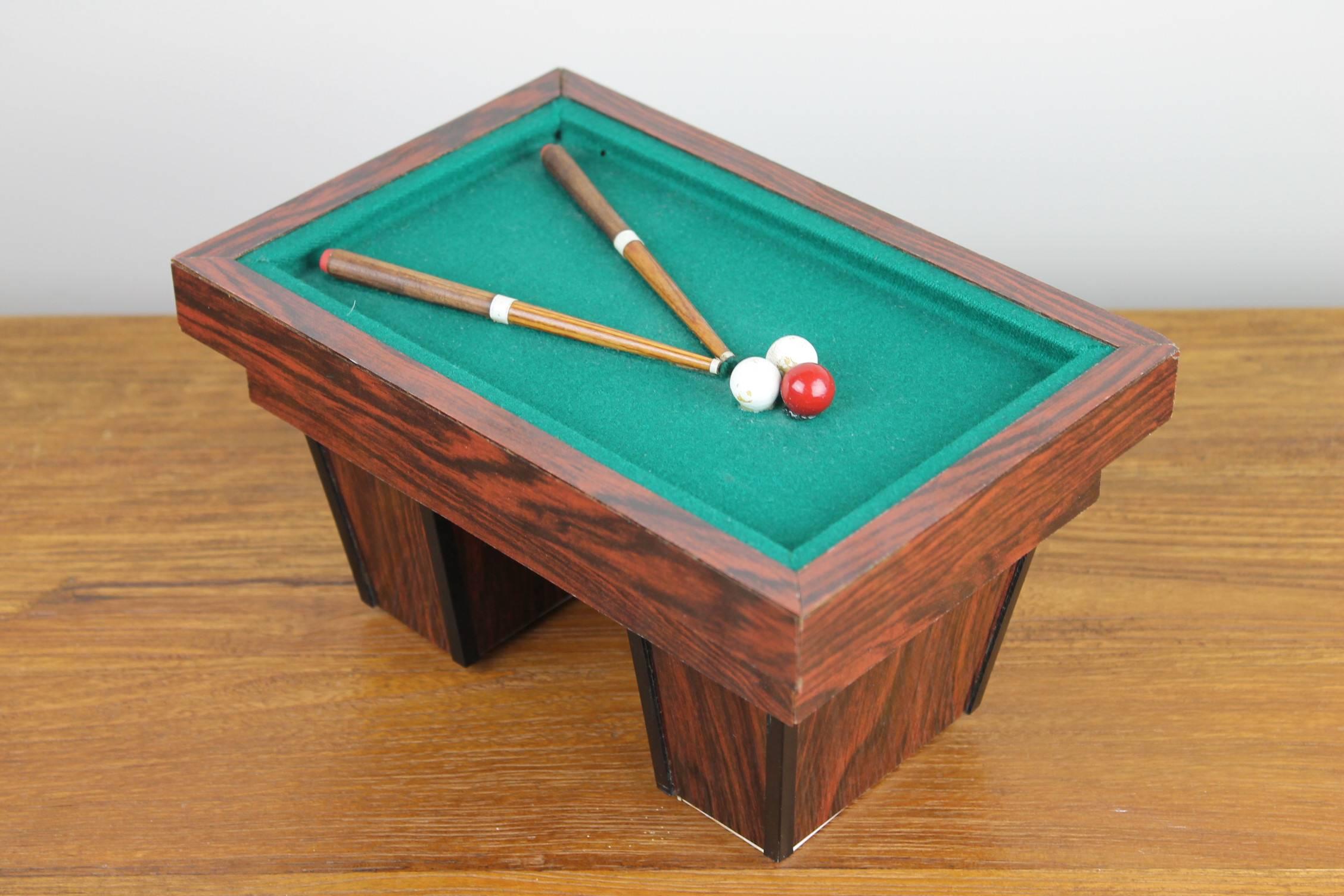 Billiard Table, Game Table, Miniature Object, 1960s In Good Condition In Antwerp, BE