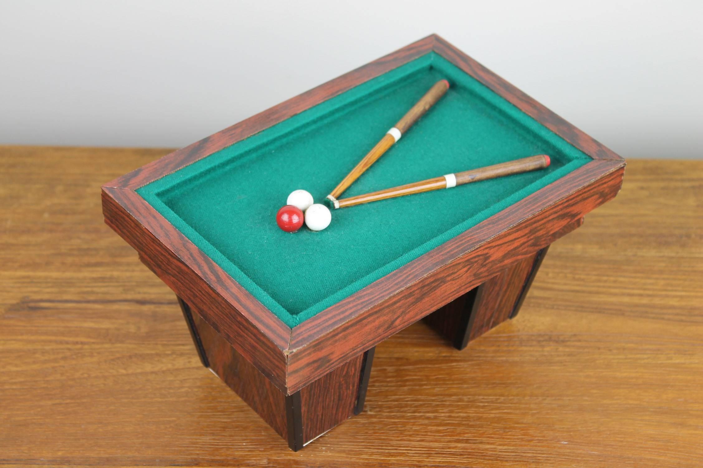 20th Century Billiard Table, Game Table, Miniature Object, 1960s