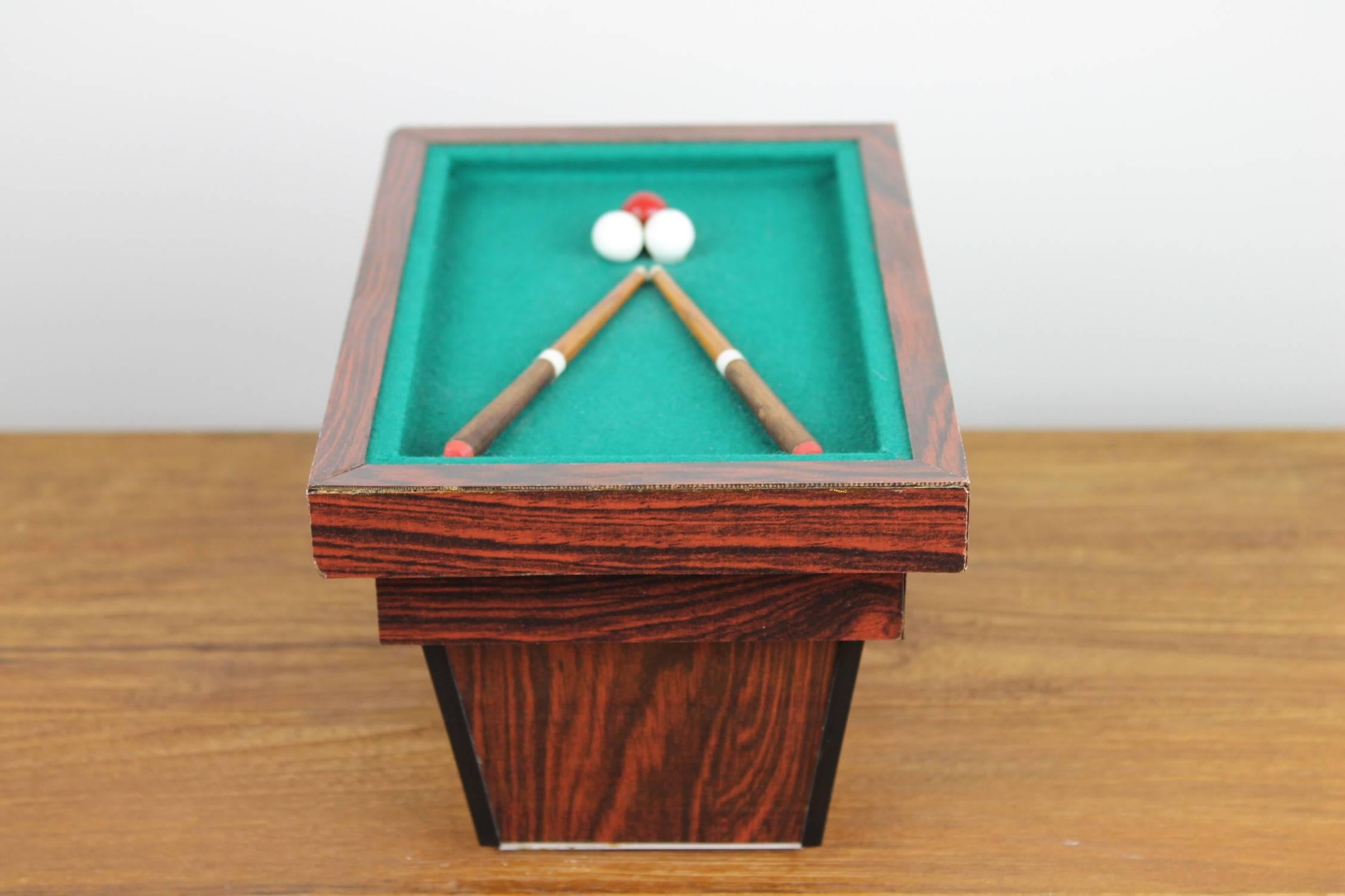 Wood Billiard Table, Game Table, Miniature Object, 1960s