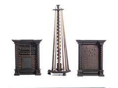 Billiard table with cue rack and scoreboard made of Noble Wood - 19th century