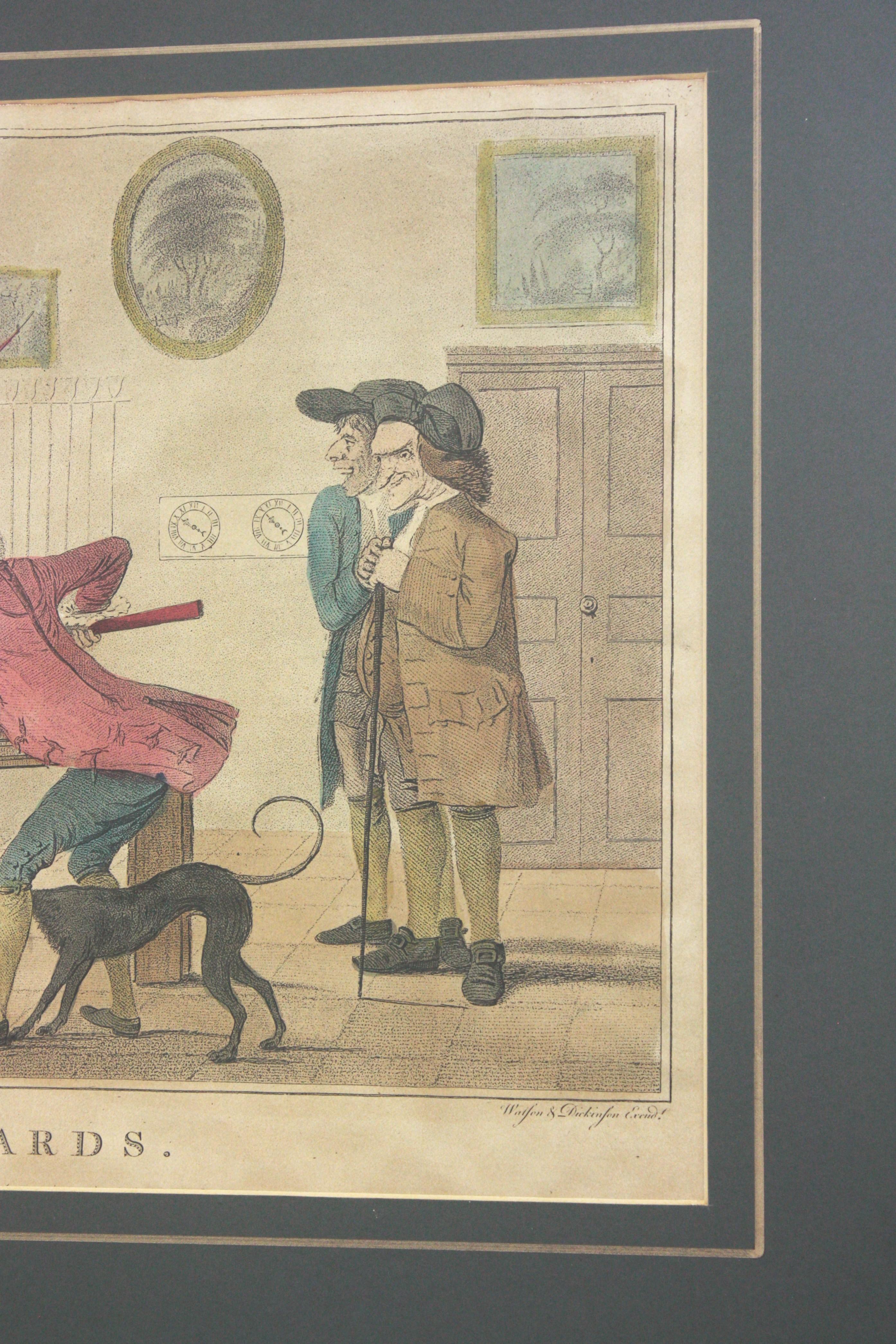 Stampa BILLIARDS, dopo H. H. Bunbury, Thomas Rowlandson In condizioni buone in vendita a Barcelona, ES