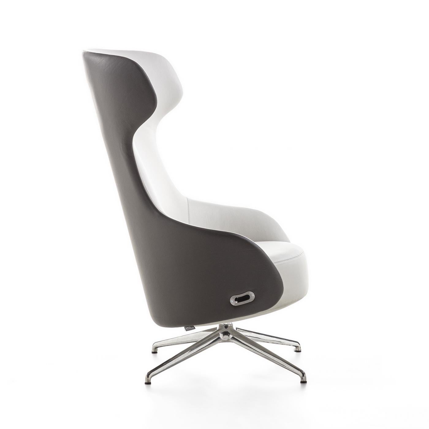 Italian Billie Relax Swivel Office Armchair BY Enrico Pellizzoni For Sale