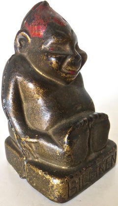 "Billiken" Cast Iron Still Bank, American, Circa 1909