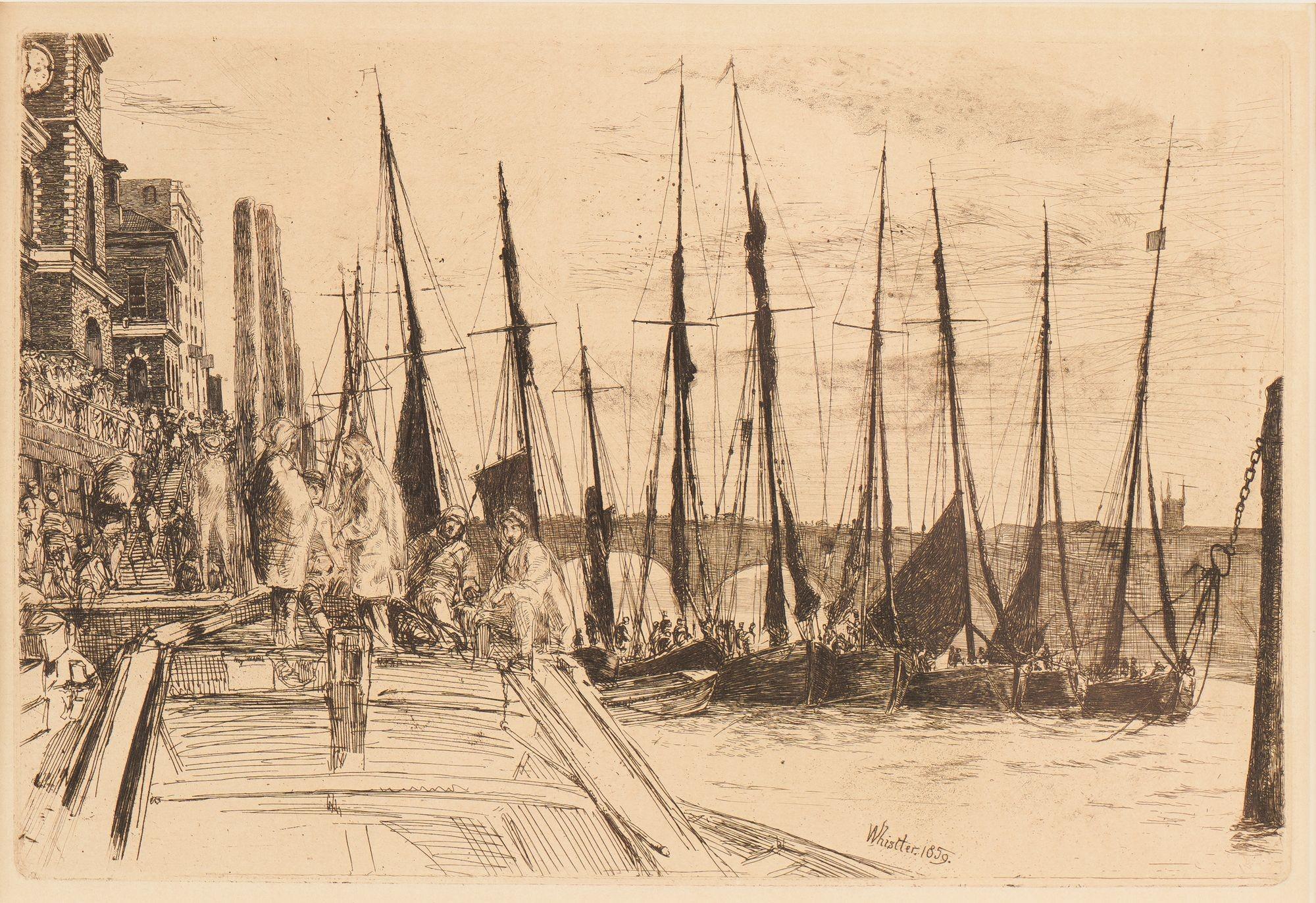 British Billingsgate by James Abbott McNeill Whistler, 1859 For Sale