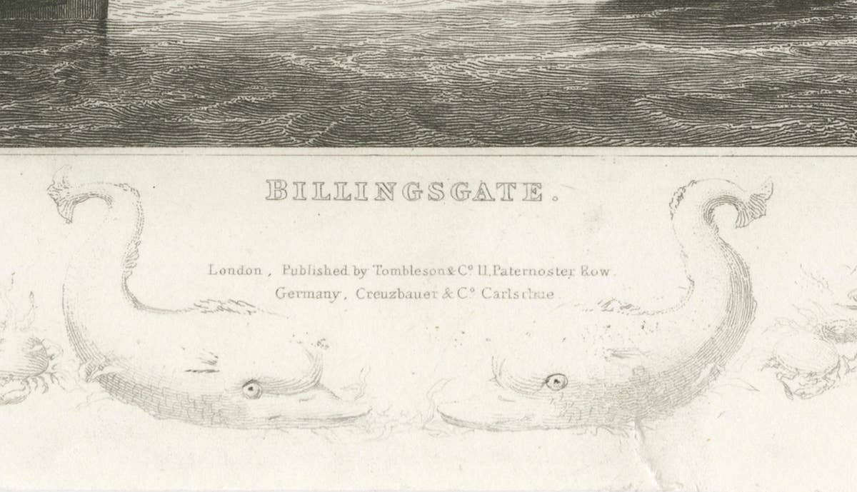 Billingsgate Market in the 1830s: A Hub of London's Maritime Commerce, 1835
