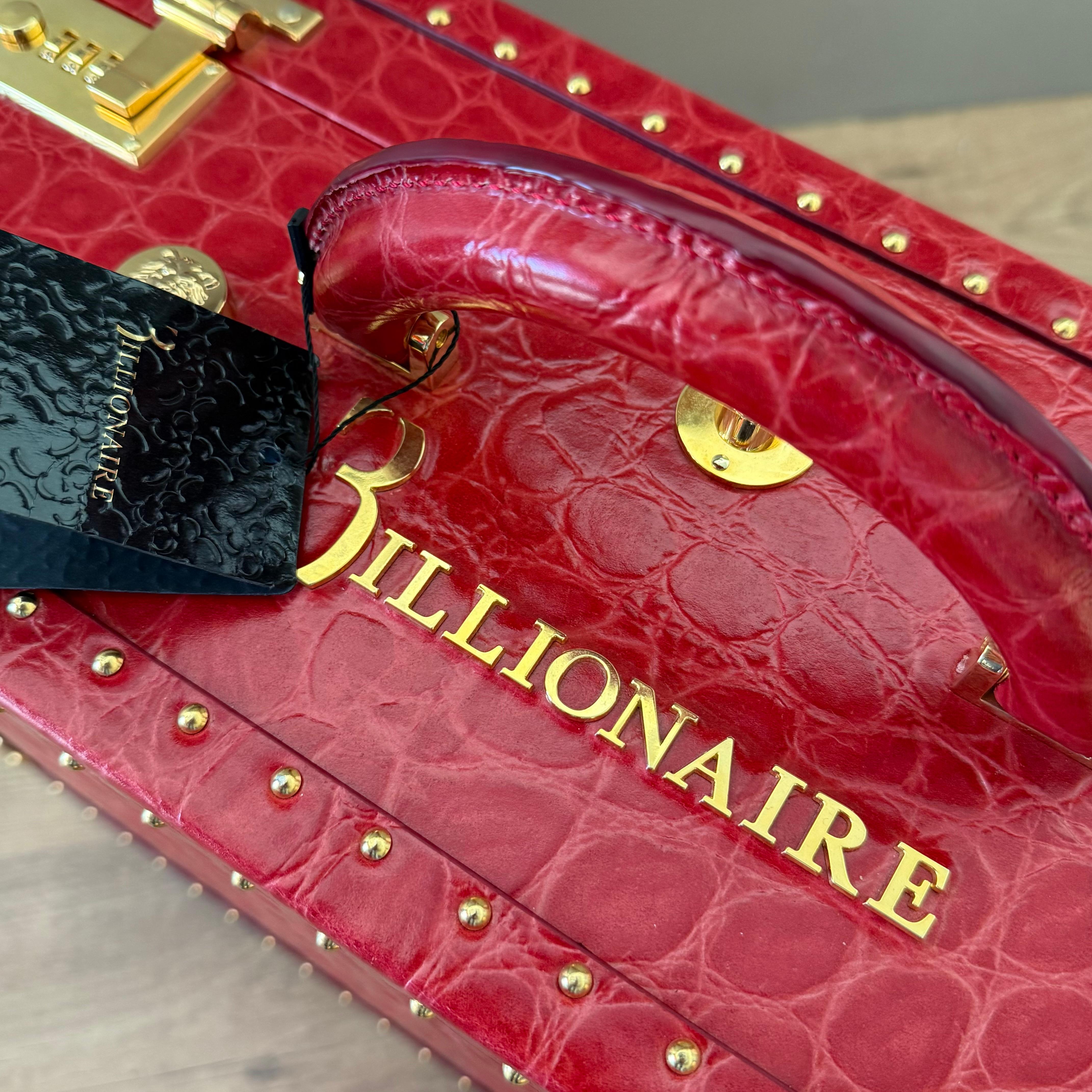 Valise Billionaire rouge imprimé cocco Neuf - En vente à Gazzaniga (BG), IT