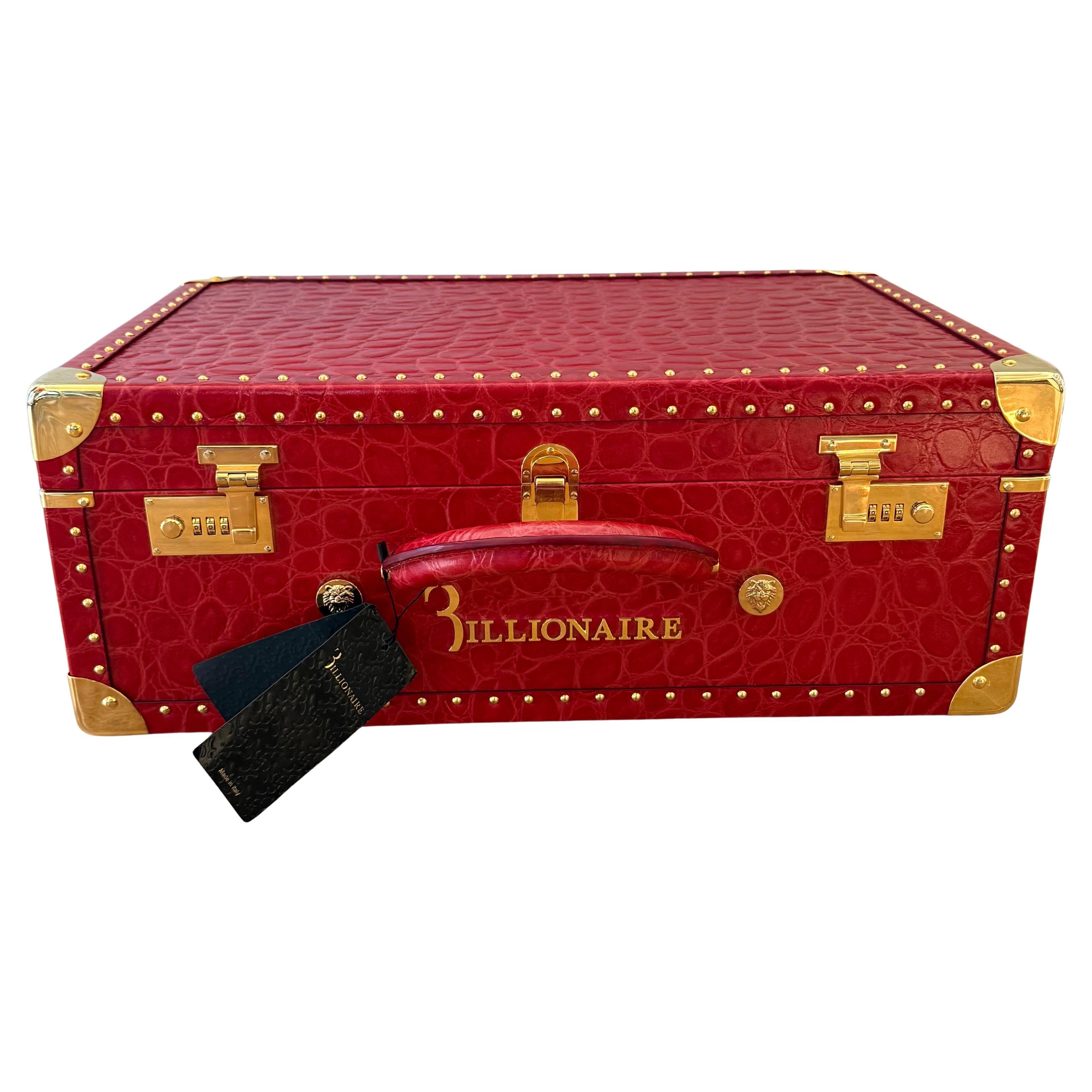 Billionaire Red Cocco Print Suitcase