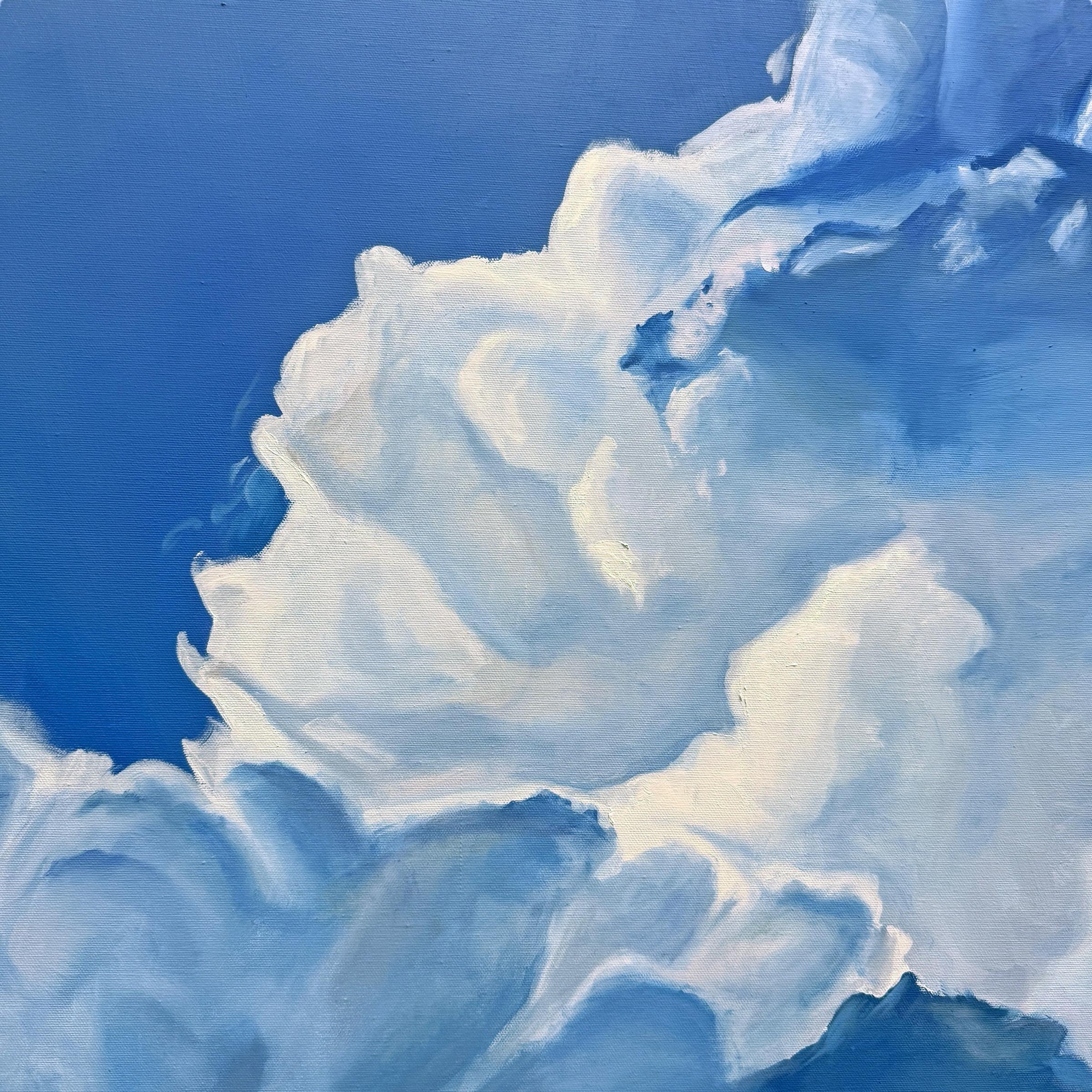 Contemporary Billowing Clouds Painting For Sale