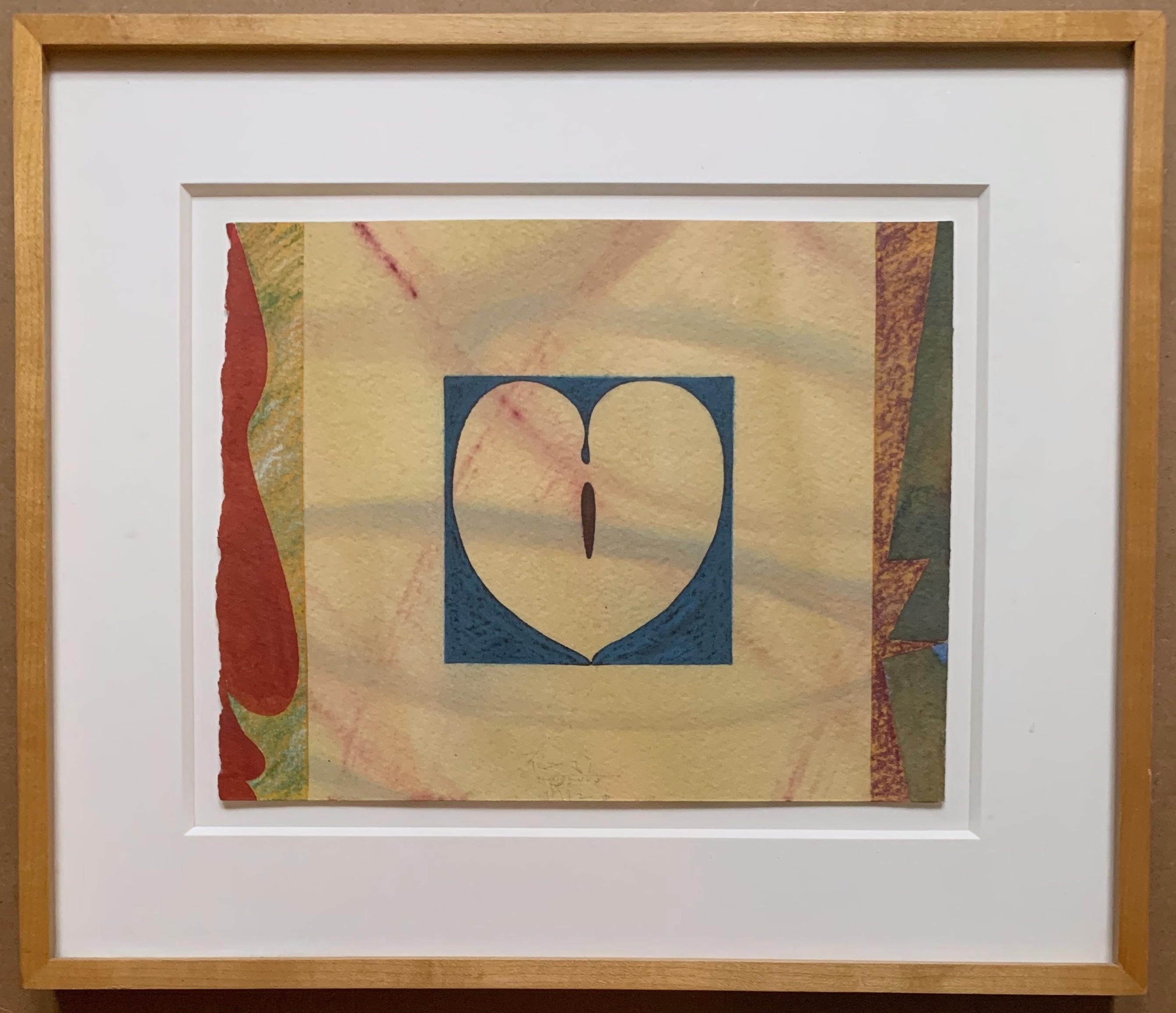 Abstract Painting di Billy Al Bengston - Acquerello Honolulu, opera unica firmata su carta del famoso artista pop di Los Angeles, Famed