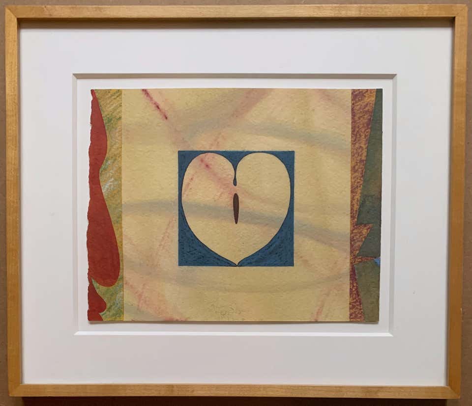 Honolulu Watercolor, unique signed work on paper by famed LA Pop Artist, Framed