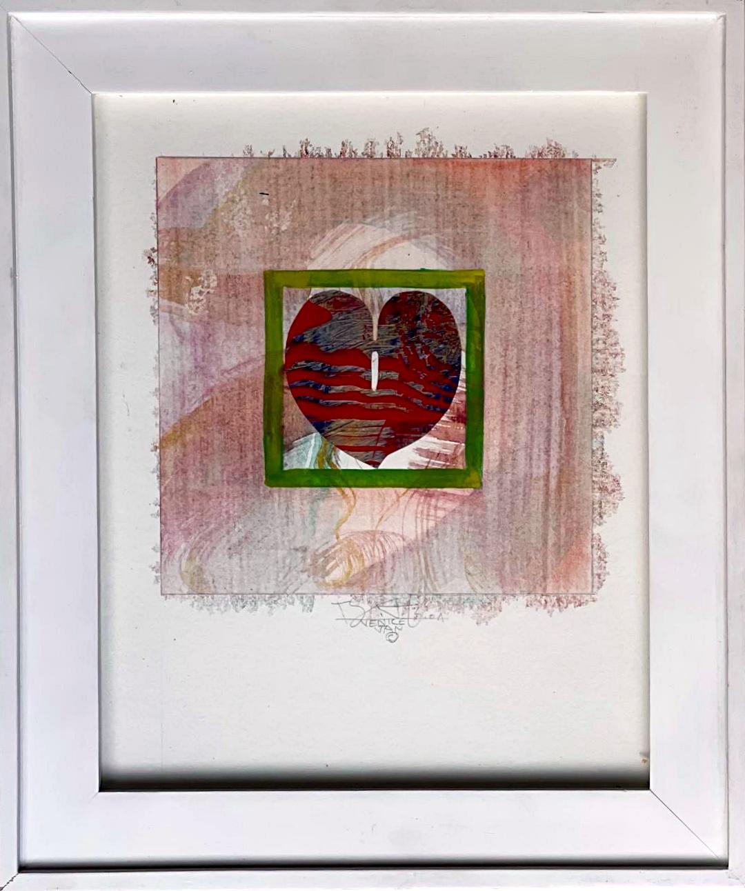 Sweet Filthy Cheat (unique signed mixed media painting with artist studio label) - Art by Billy Al Bengston