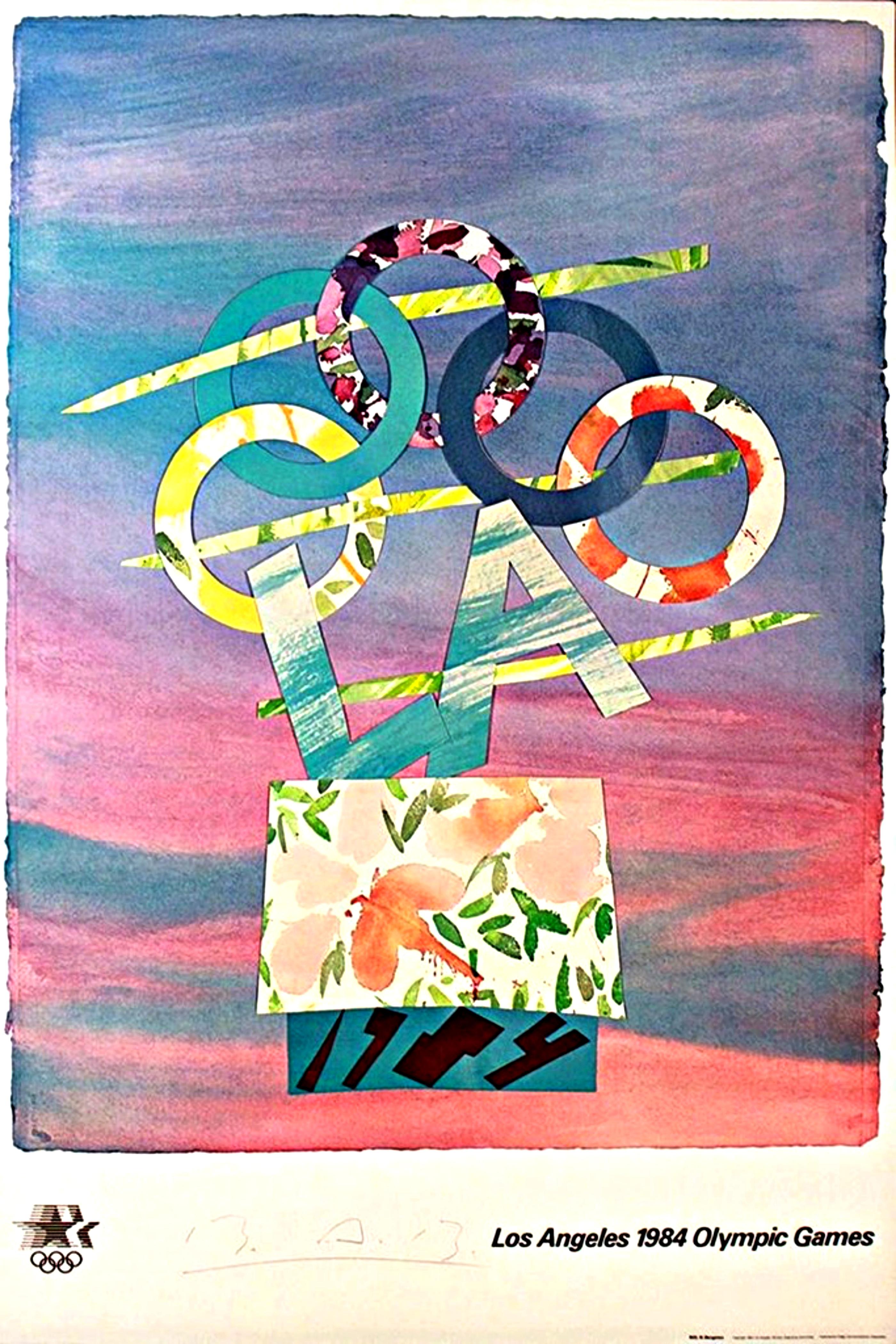 Billy Al Bengston signiert LA Olympic Druck 1984 (mit COA von Olymp Committee) im Angebot 1