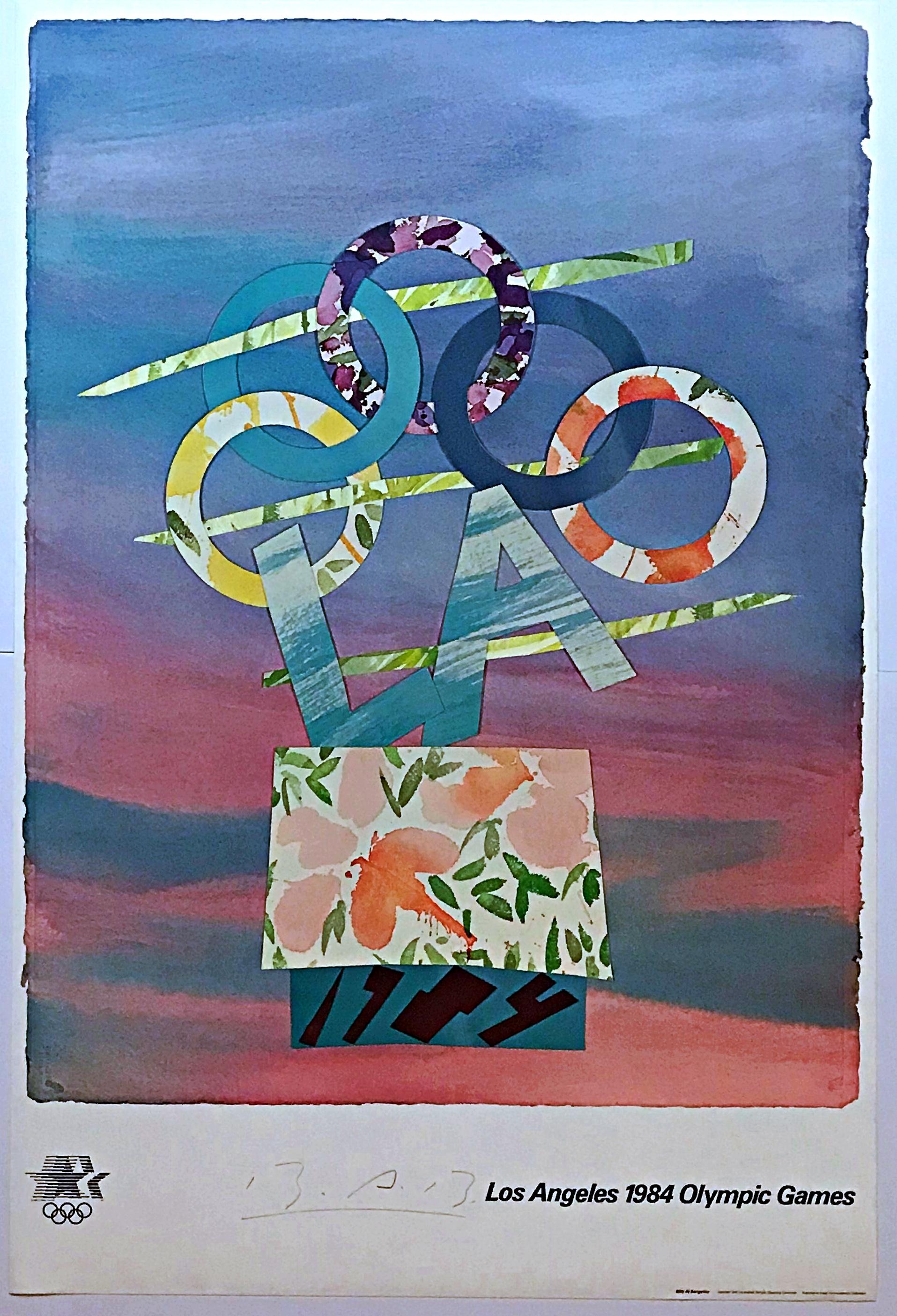 Billy Al Bengston
LA 1984 (mit offiziellem COA des Olympischen Komitees), 1982
Offsetlithografie und Lithografie auf Parsons Diplom-Papier (handsigniert), mit COA vom Olympischen Komitee & Verlag
Auf der Vorderseite mit Graphitstift handsigniert.