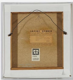 California Cool Pop Art Technique mixte et lithographie signée à la main 20/20, étiquette de l'artiste