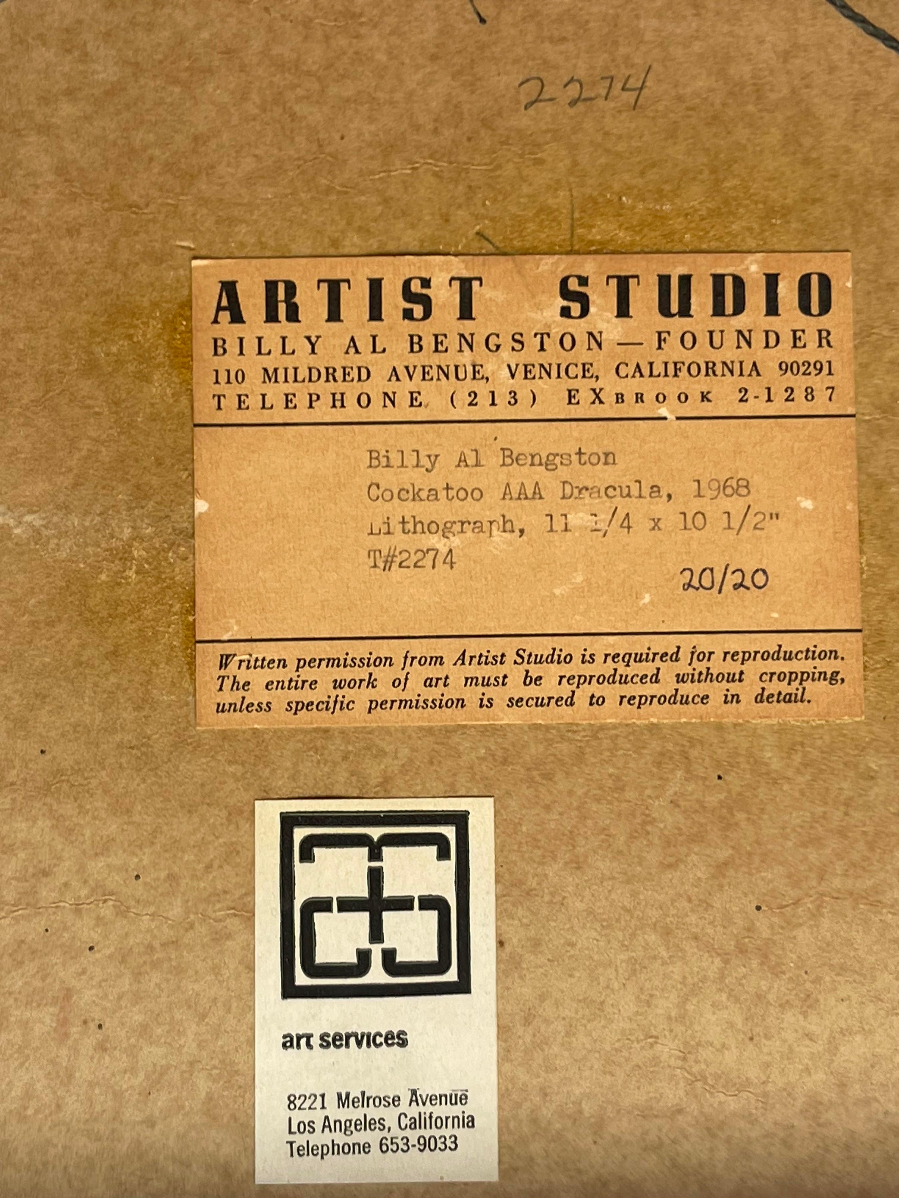 California Cool Pop Art Técnica mixta y litografía firmada a mano 20/20, etiqueta del artista en venta 1