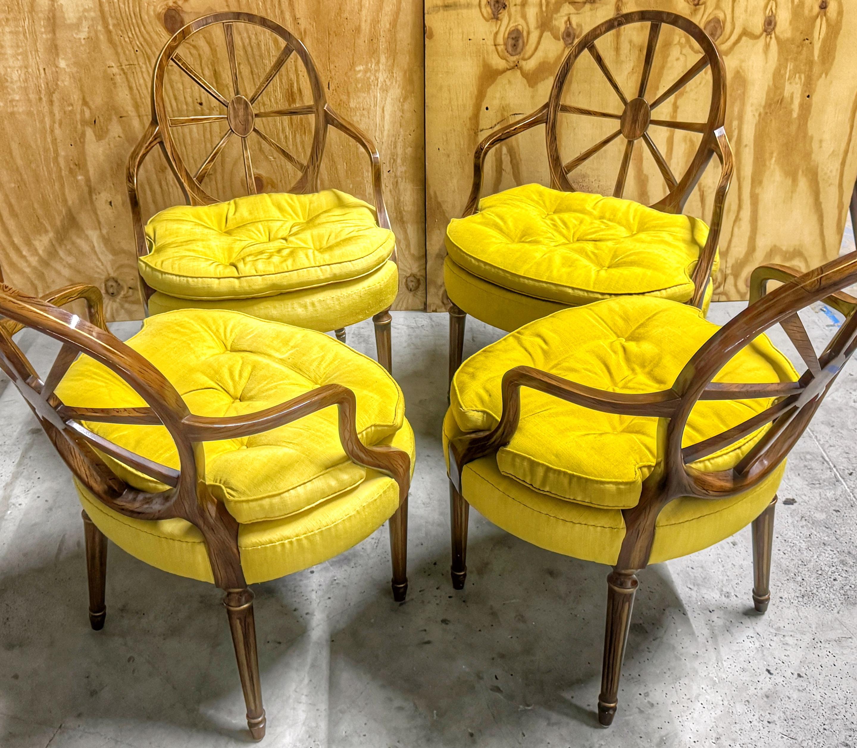 Billy Baldwin Attributed Regency Style Faux Rosewood Armchairs, Sold in Pairs  In Good Condition For Sale In West Palm Beach, FL