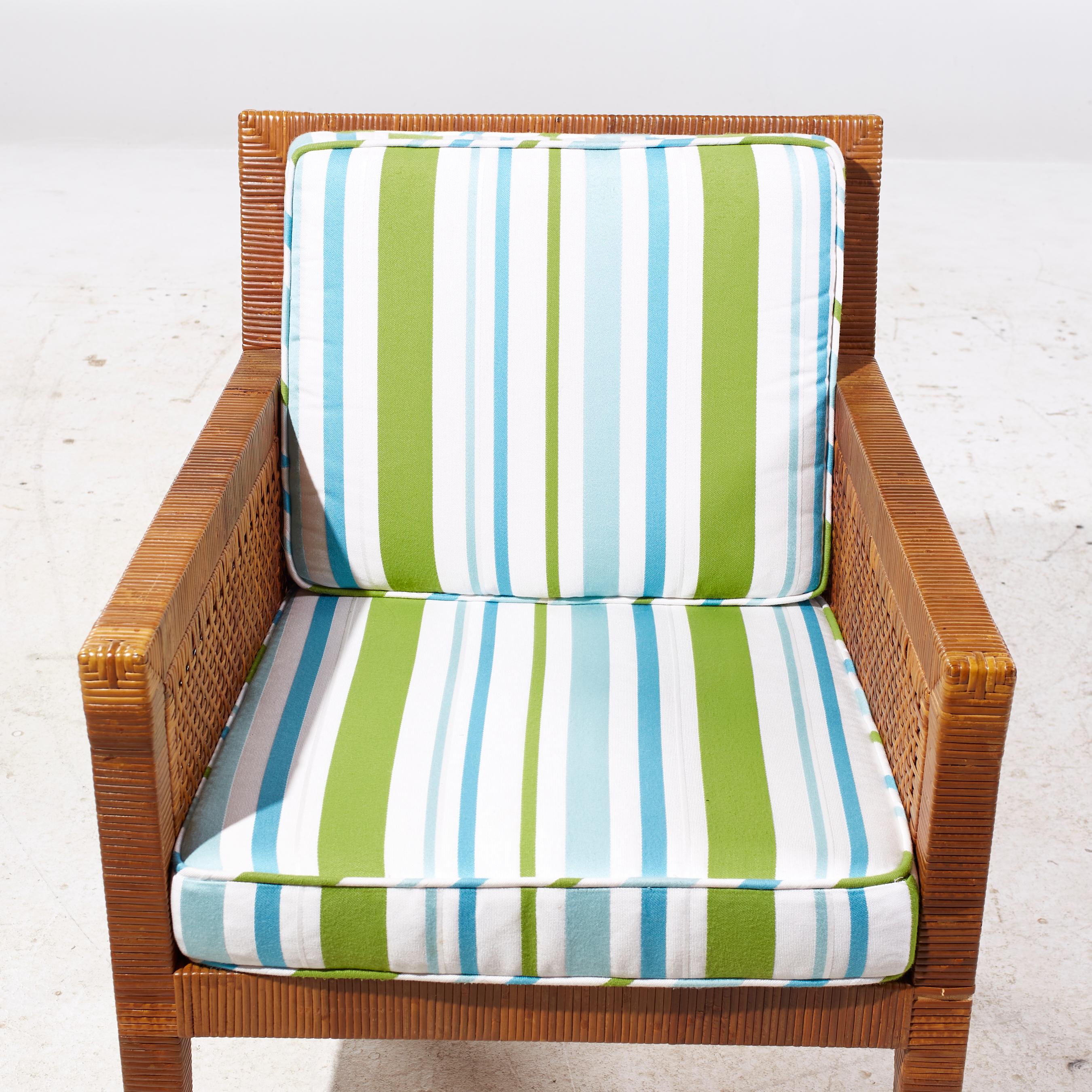 Baldwin Bielecky Brothers Chaises longues et ottomanes en rotin et en laiton MCM en vente 5