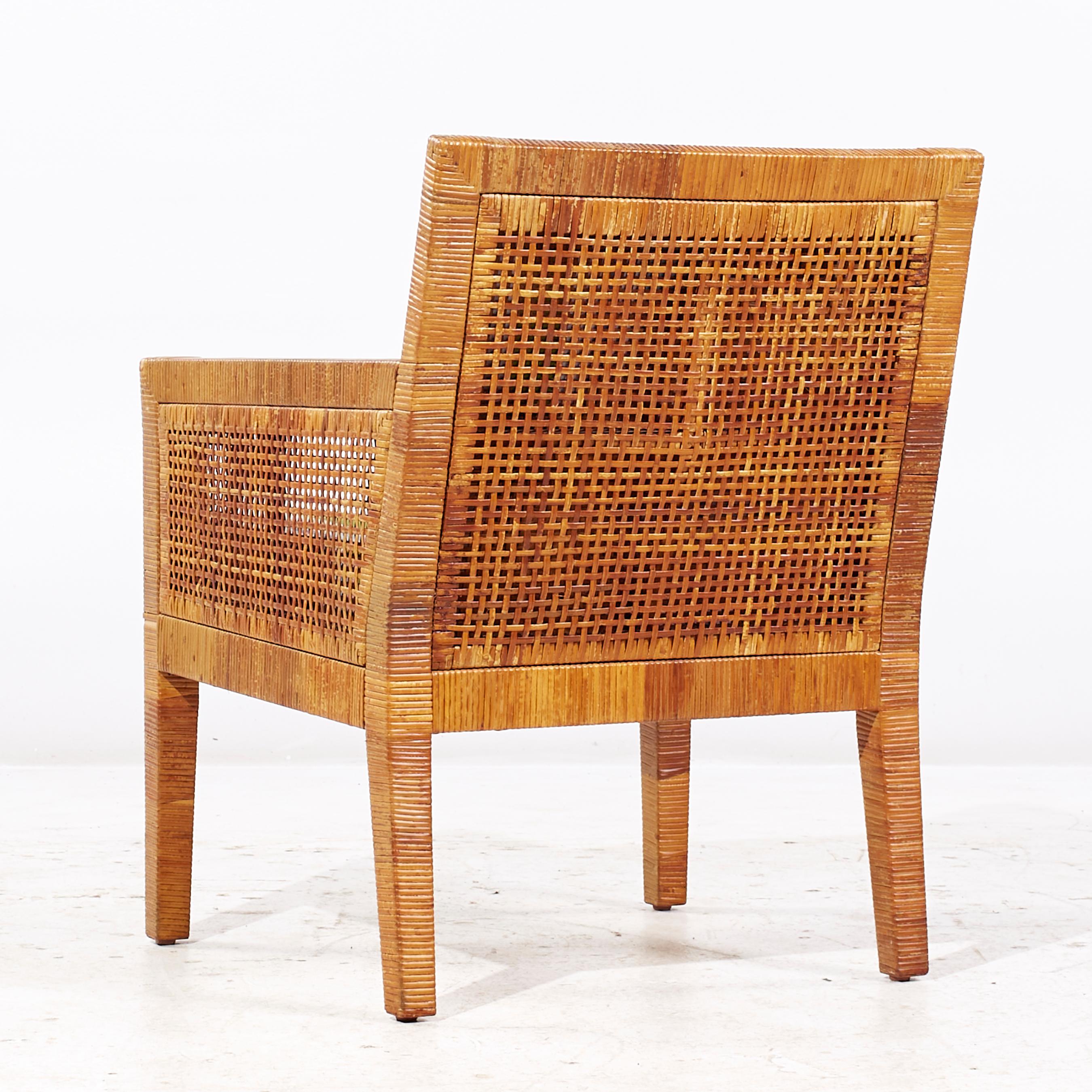 Baldwin Bielecky Brothers Chaises longues et ottomanes en rotin et en laiton MCM en vente 2
