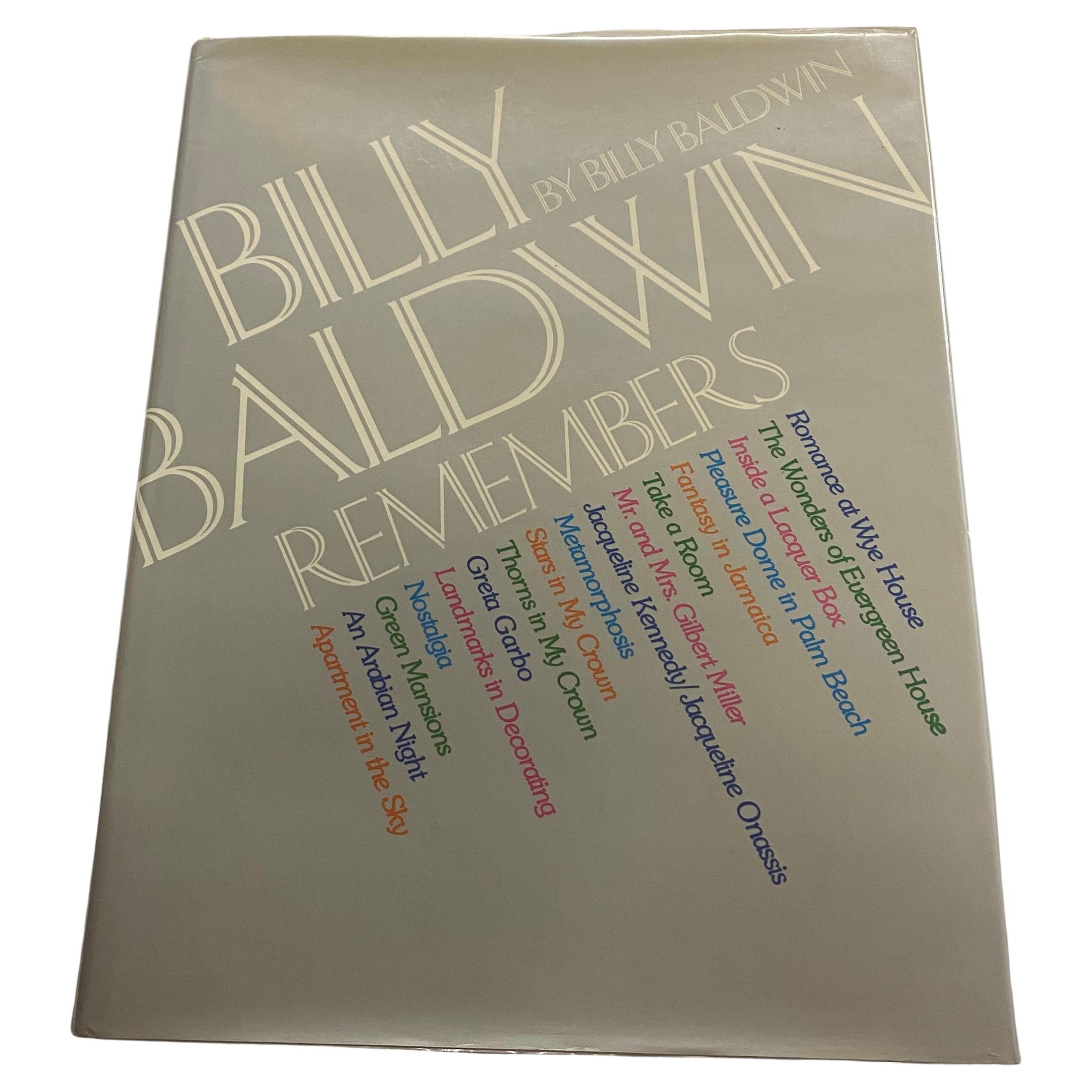 Billy Baldwin Remembers by Billy Baldwin (Livre) en vente