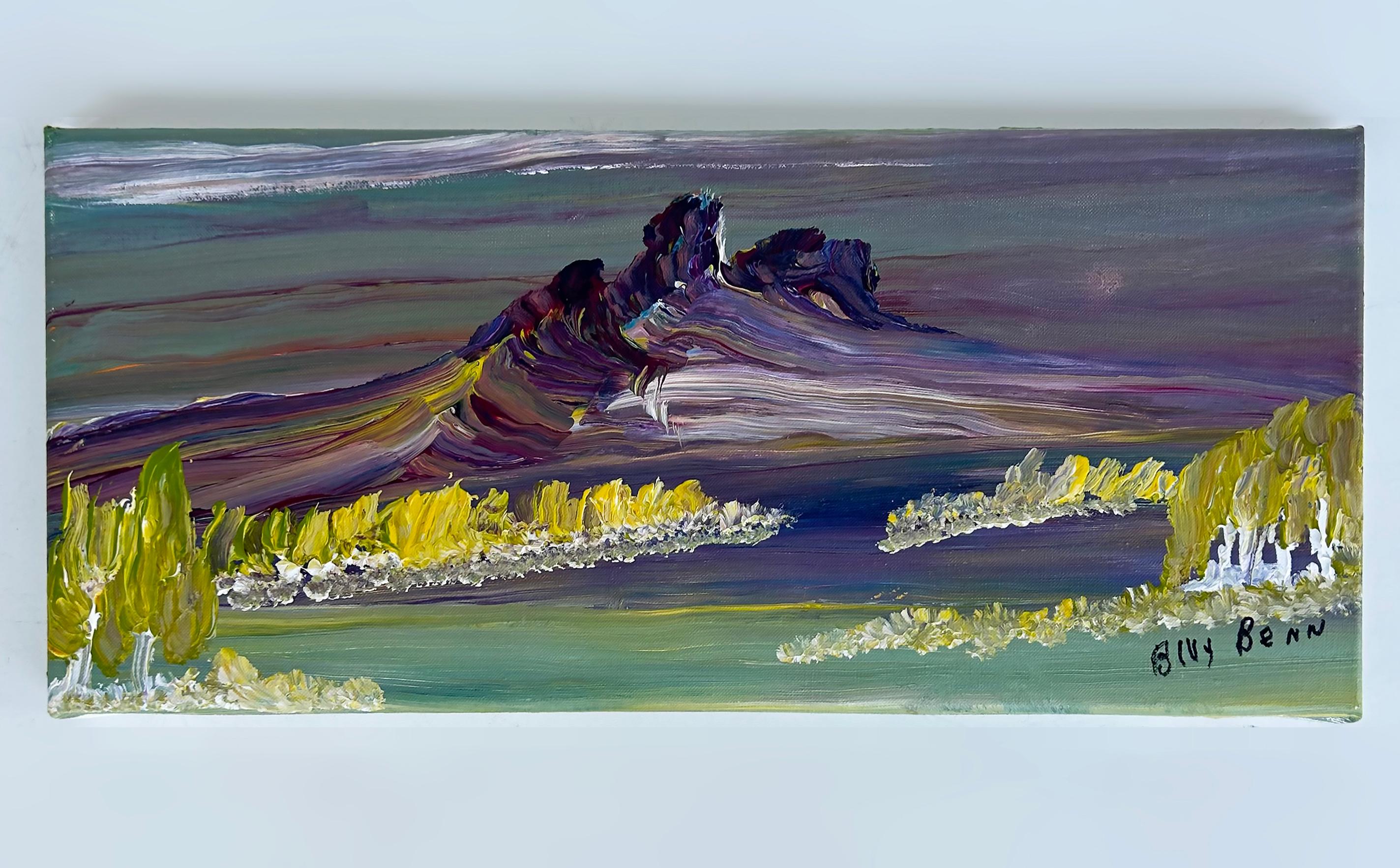 Billy Benn Perrurle Australian Aboriginal Landscape Paintings, Set of 3 For Sale 1
