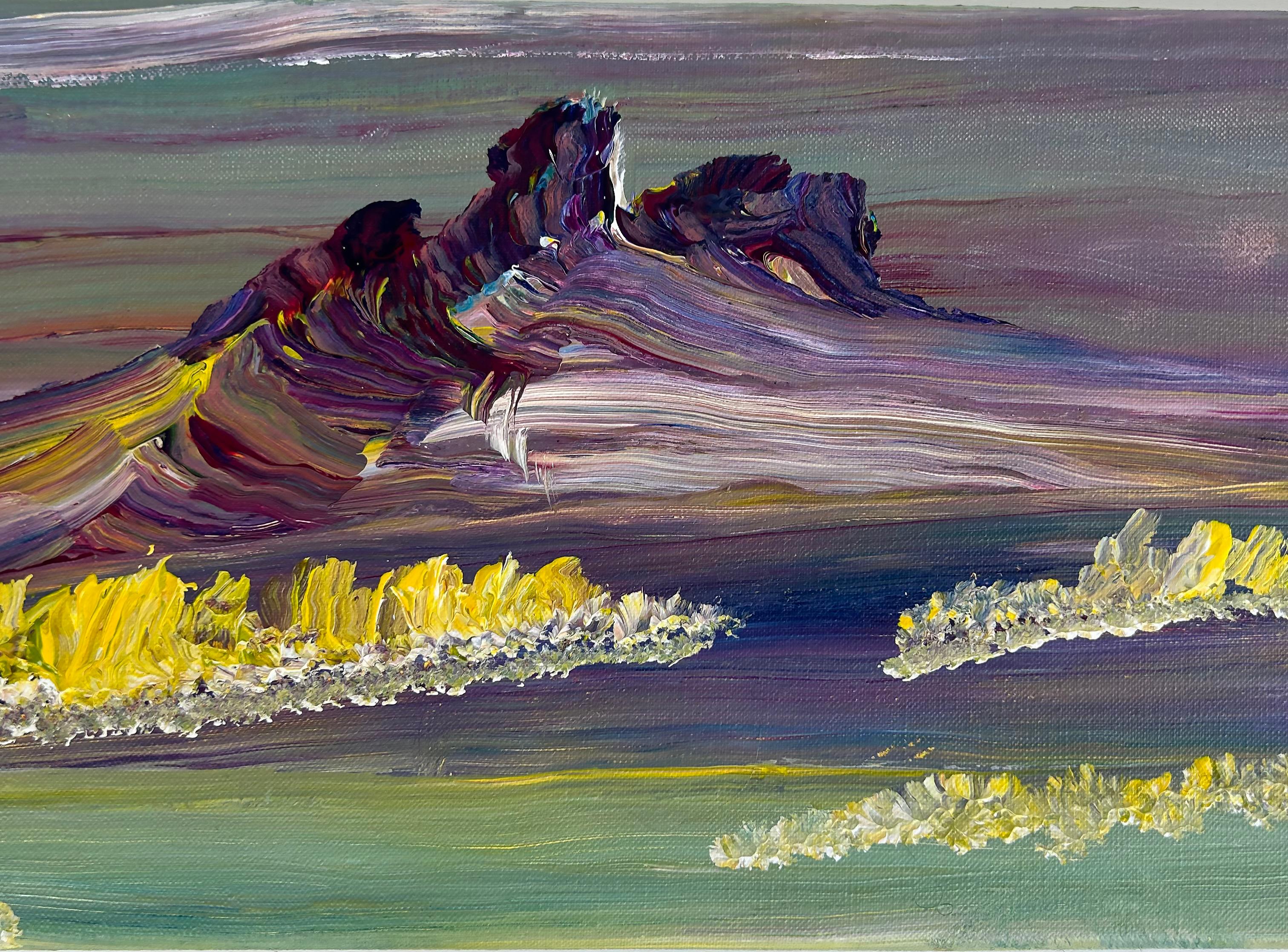 Billy Benn Perrurle Australian Aboriginal Landscape Paintings, Set of 3 For Sale 2