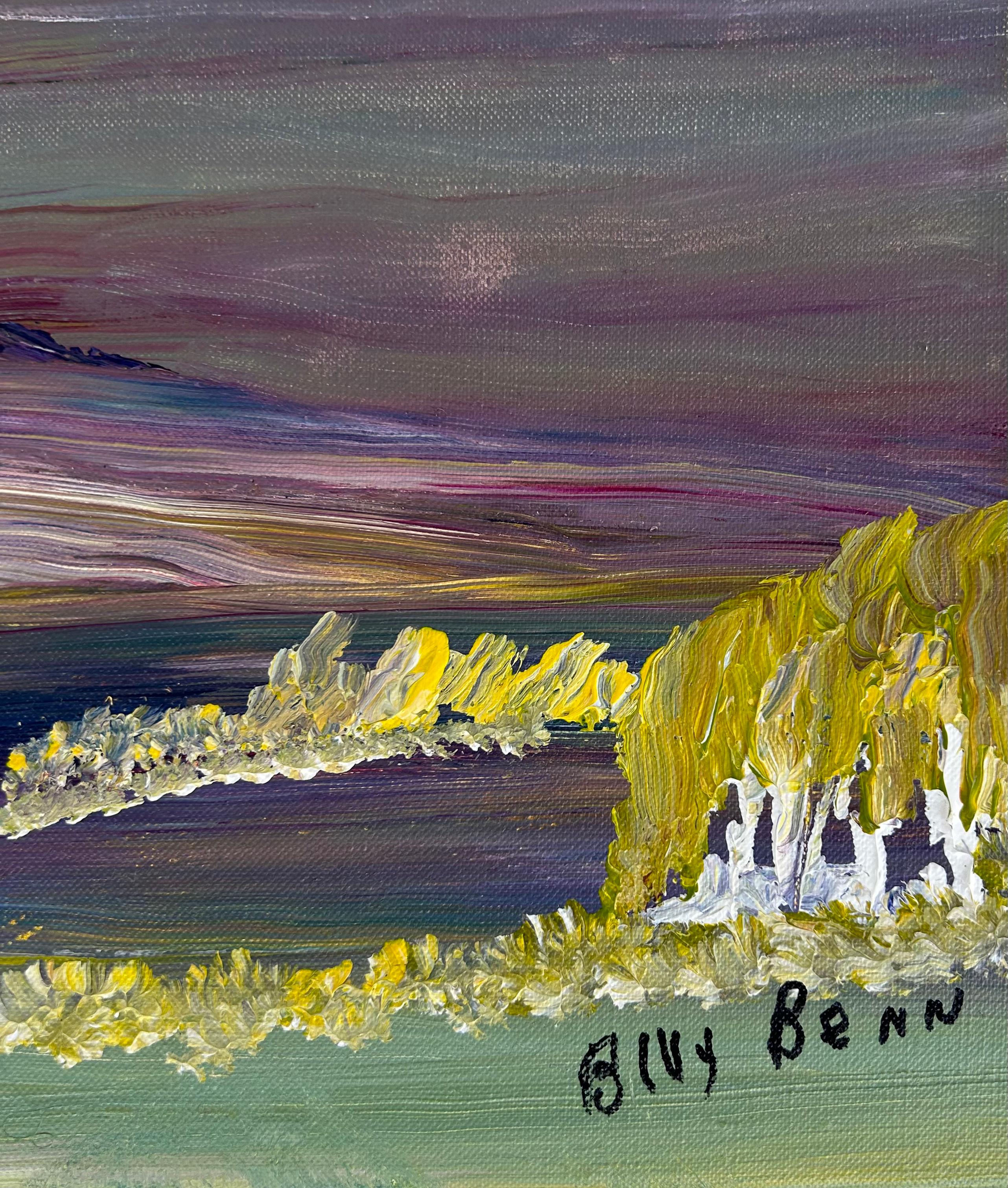 Billy Benn Perrurle Australian Aboriginal Landscape Paintings, Set of 3 For Sale 3