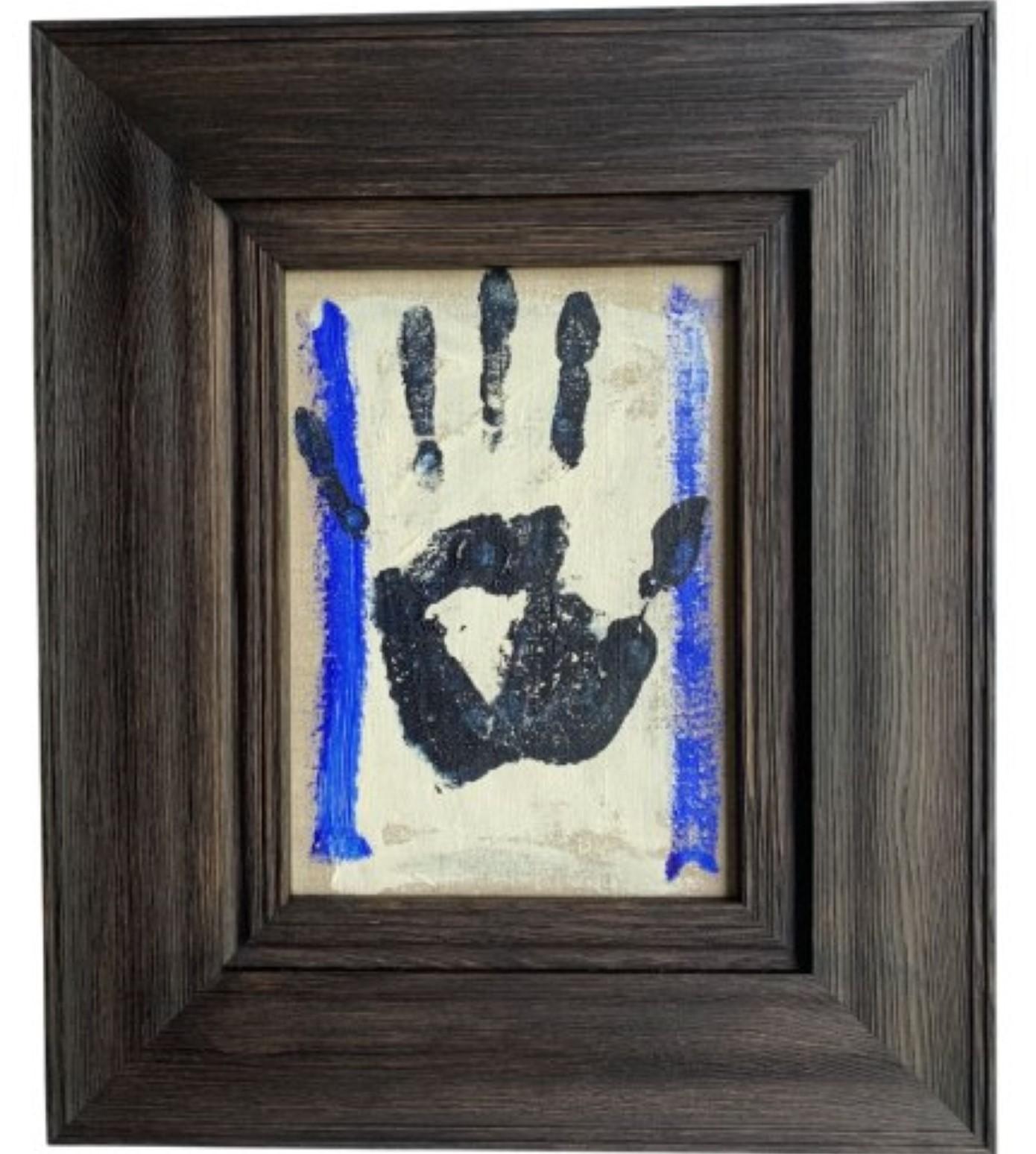 Self-Portrait (Blaue Hand) von Billy Childish im Angebot 3