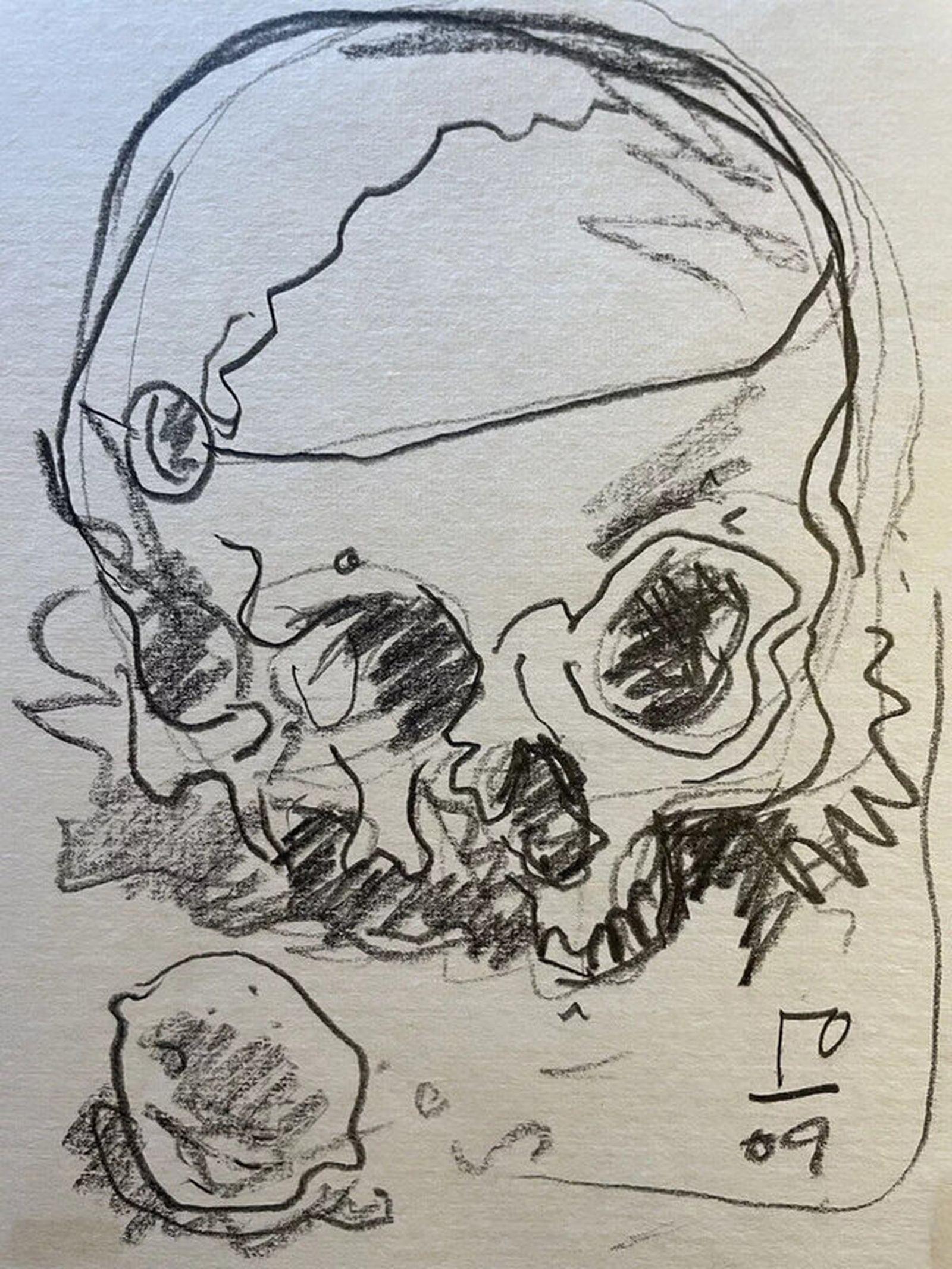 Untitled (skull)

By Billy Childish

Billy Childish is a British artist, musician, and writer known for his prolific output across painting, poetry, and punk music. His raw, expressionist works are deeply personal, often drawing on themes of