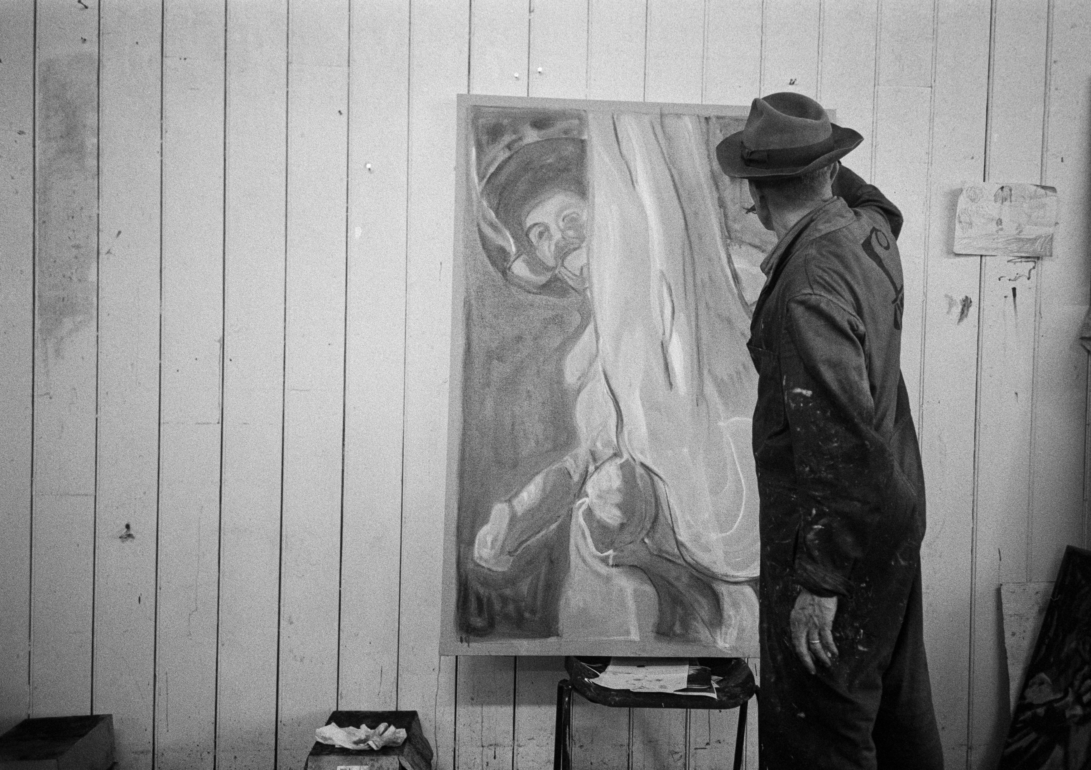Billy Childish Portrait Photograph - Painter. Chatham Dockyard, 2020