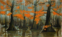 Cypress Swamp, fall By Billy Childish