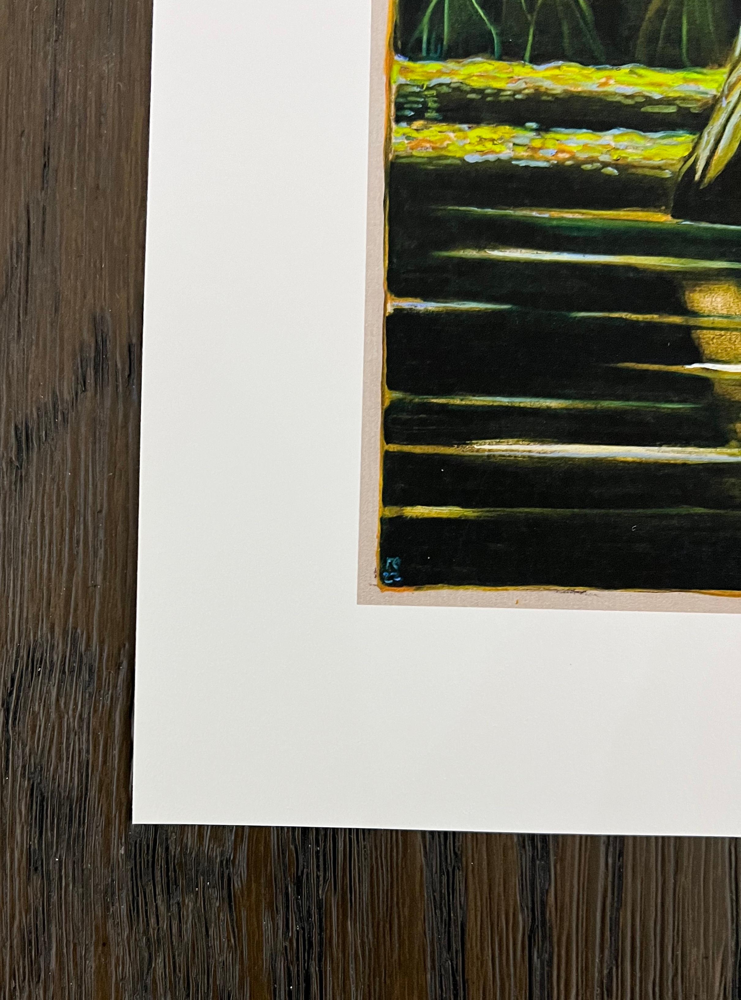 Albero di cipresso - Figurative Print Nero di Billy Childish