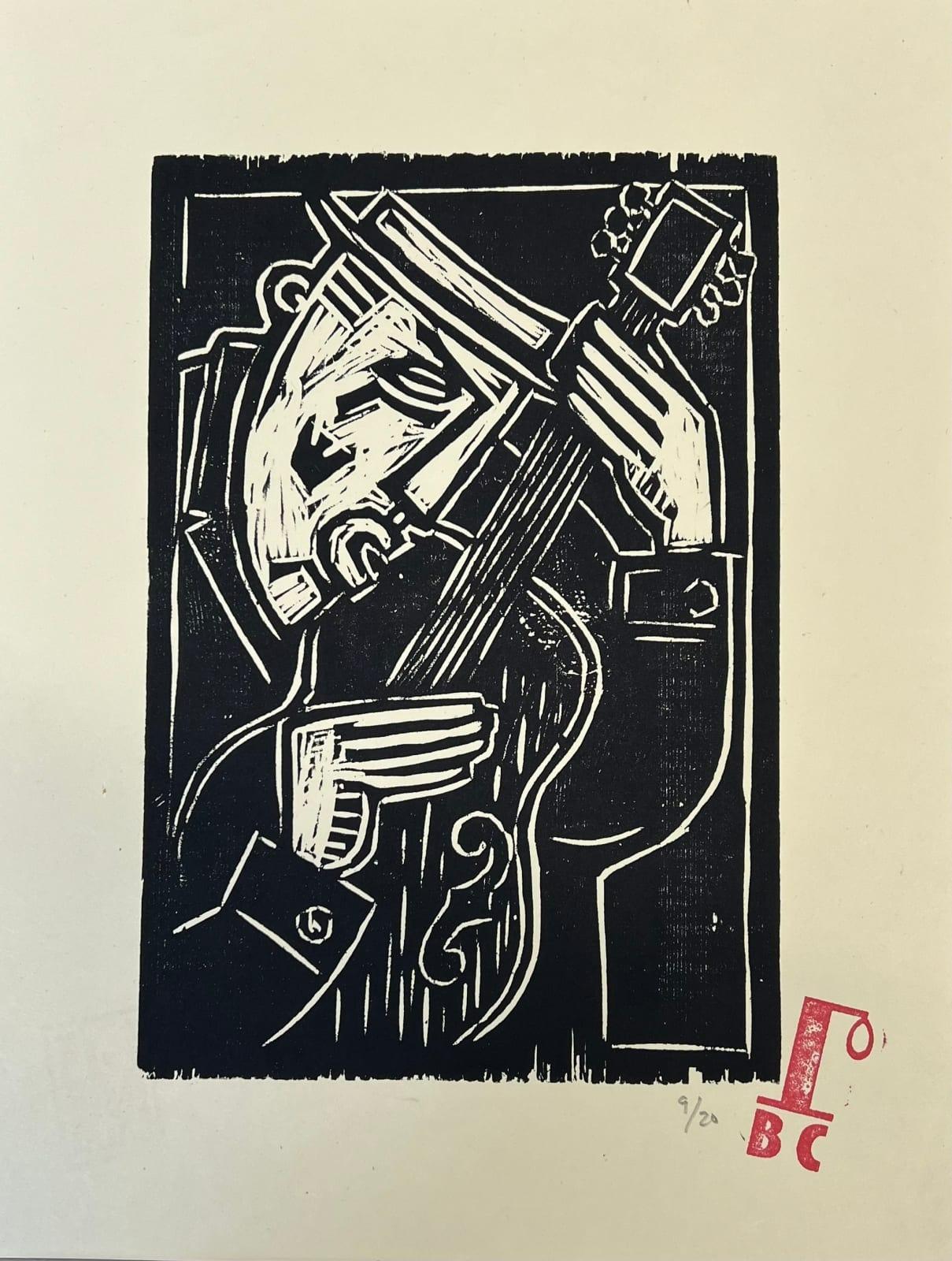 Man With Guitar 

By Billy Childish

Billy Childish is a British artist, musician, poet, and writer known for his raw, uncompromising creativity across various mediums, emerging from punk and garage rock scenes.

2024

Woodcut print on paper

39.5 x