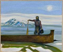 Mondaufgang Berg von Billy Childish