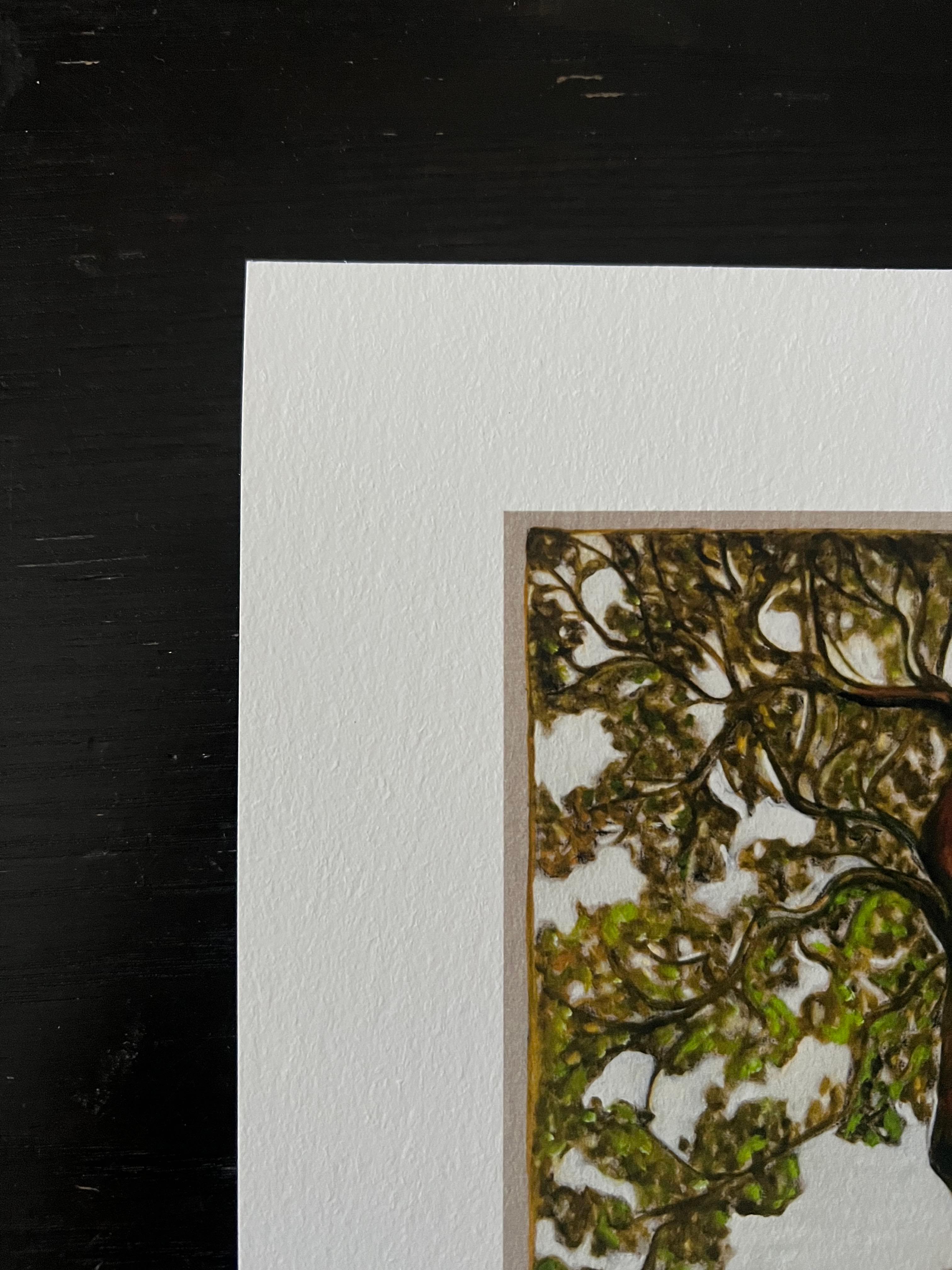 Madroño y Monte Tahoma - Landscape Print Gris de Billy Childish