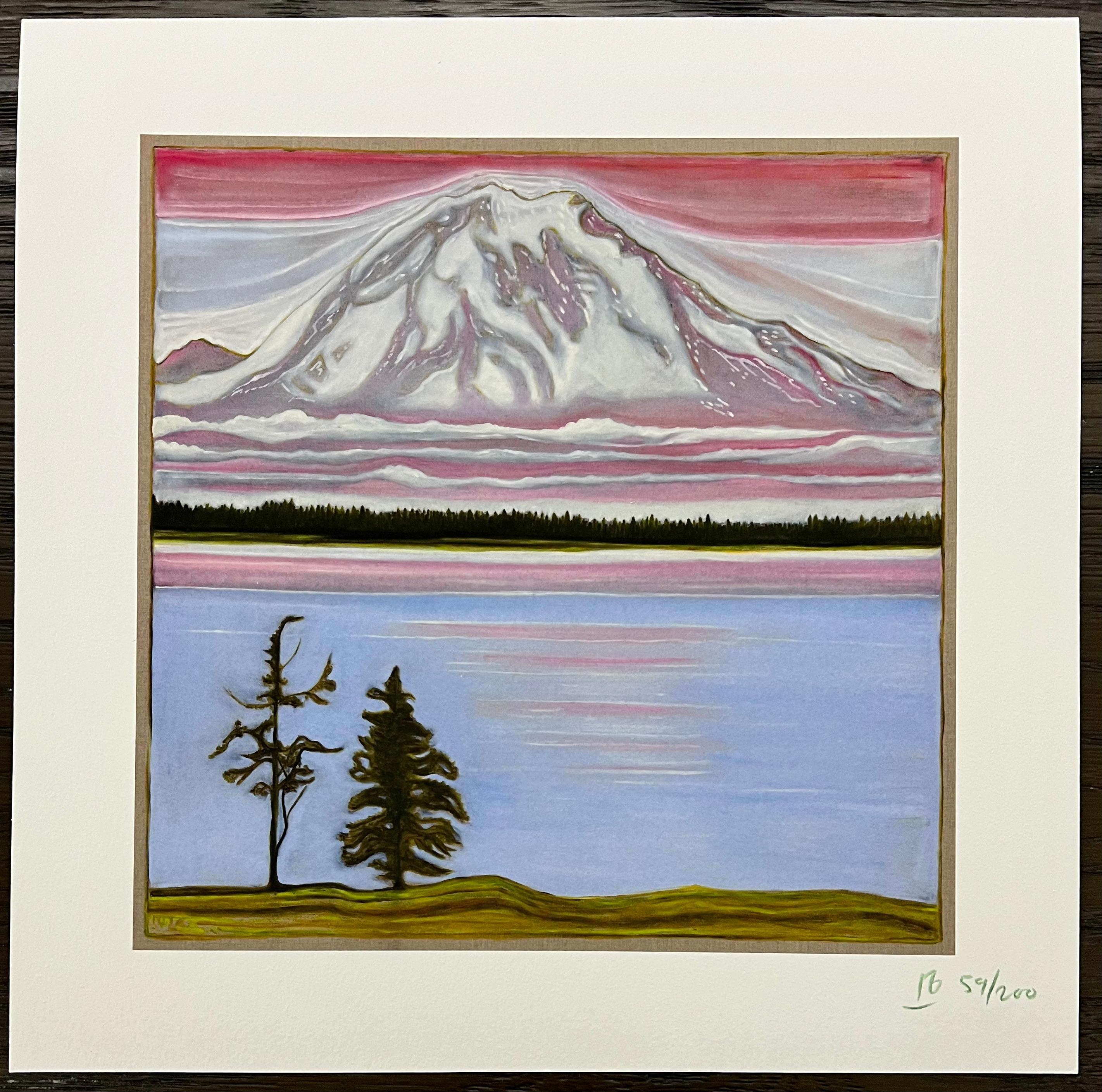 Tahoma e due alberi - Print di Billy Childish