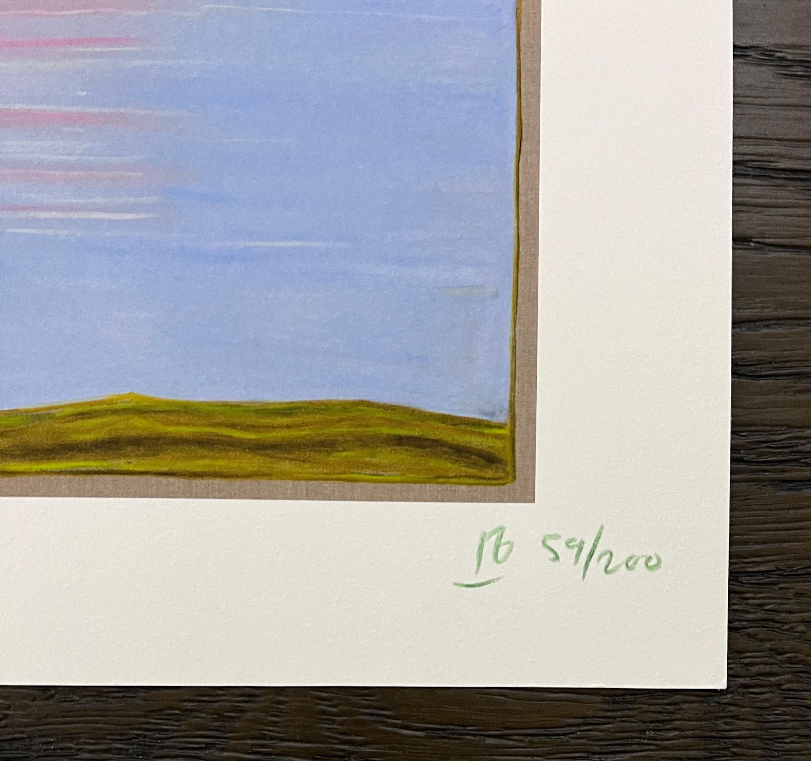 Tahoma e due alberi - Print Contemporaneo di Billy Childish