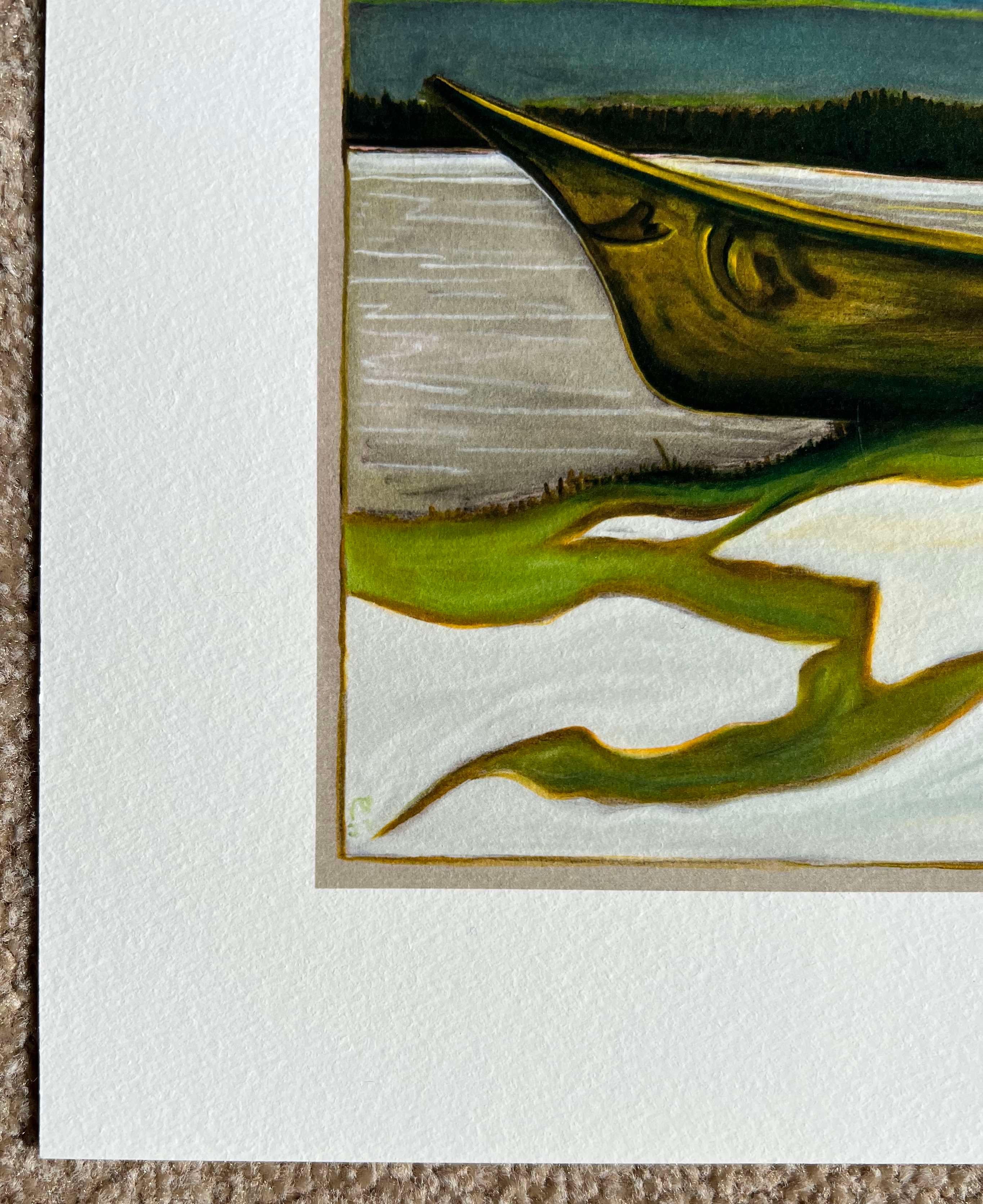 La Montaña que es Dios - Print Contemporáneo de Billy Childish