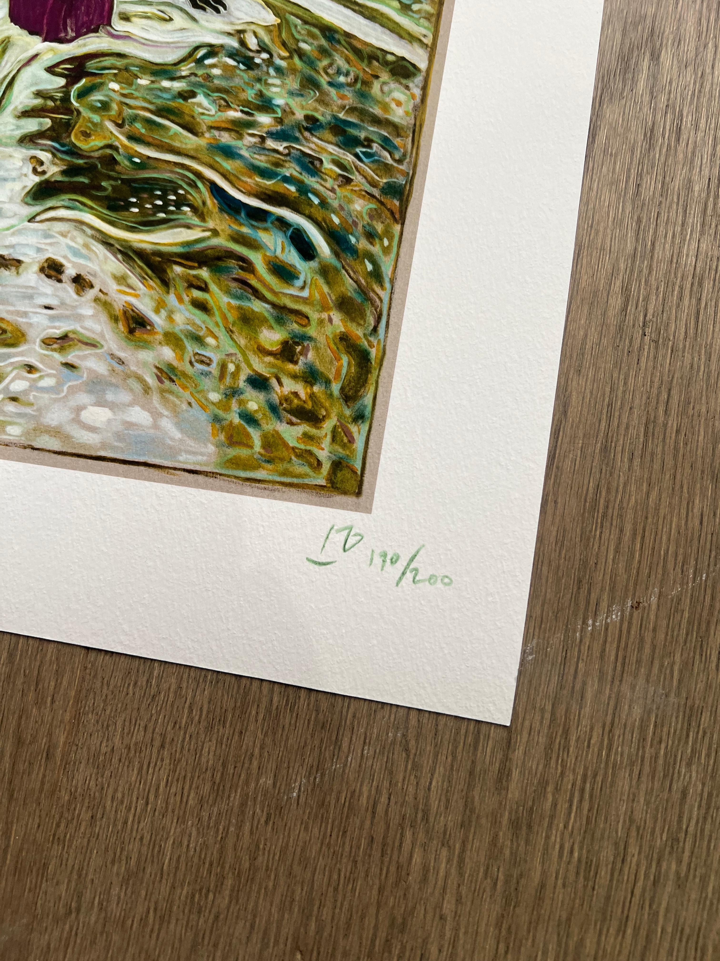 Vadeando - Print Contemporáneo de Billy Childish