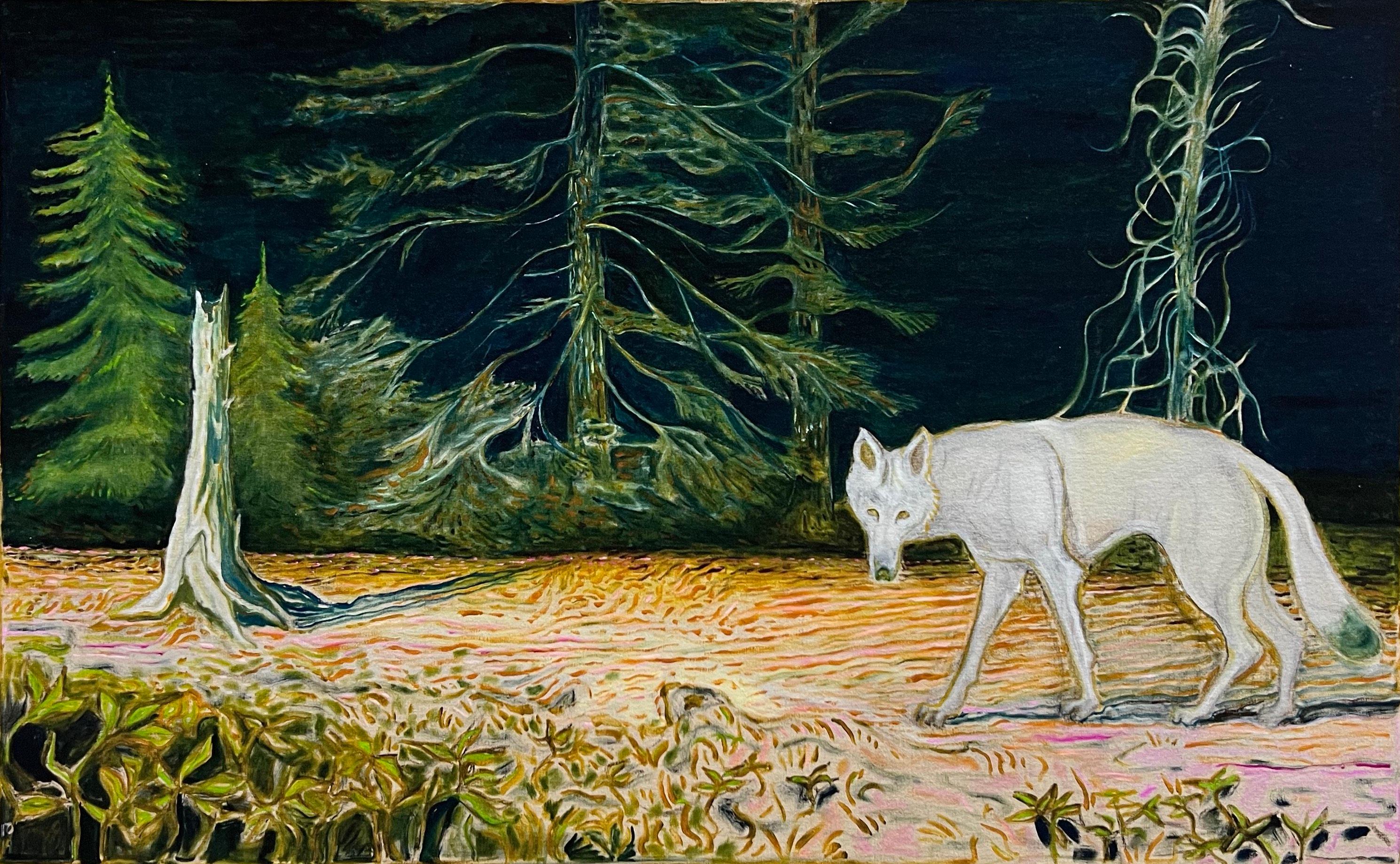 White Wolf - Print by Billy Childish